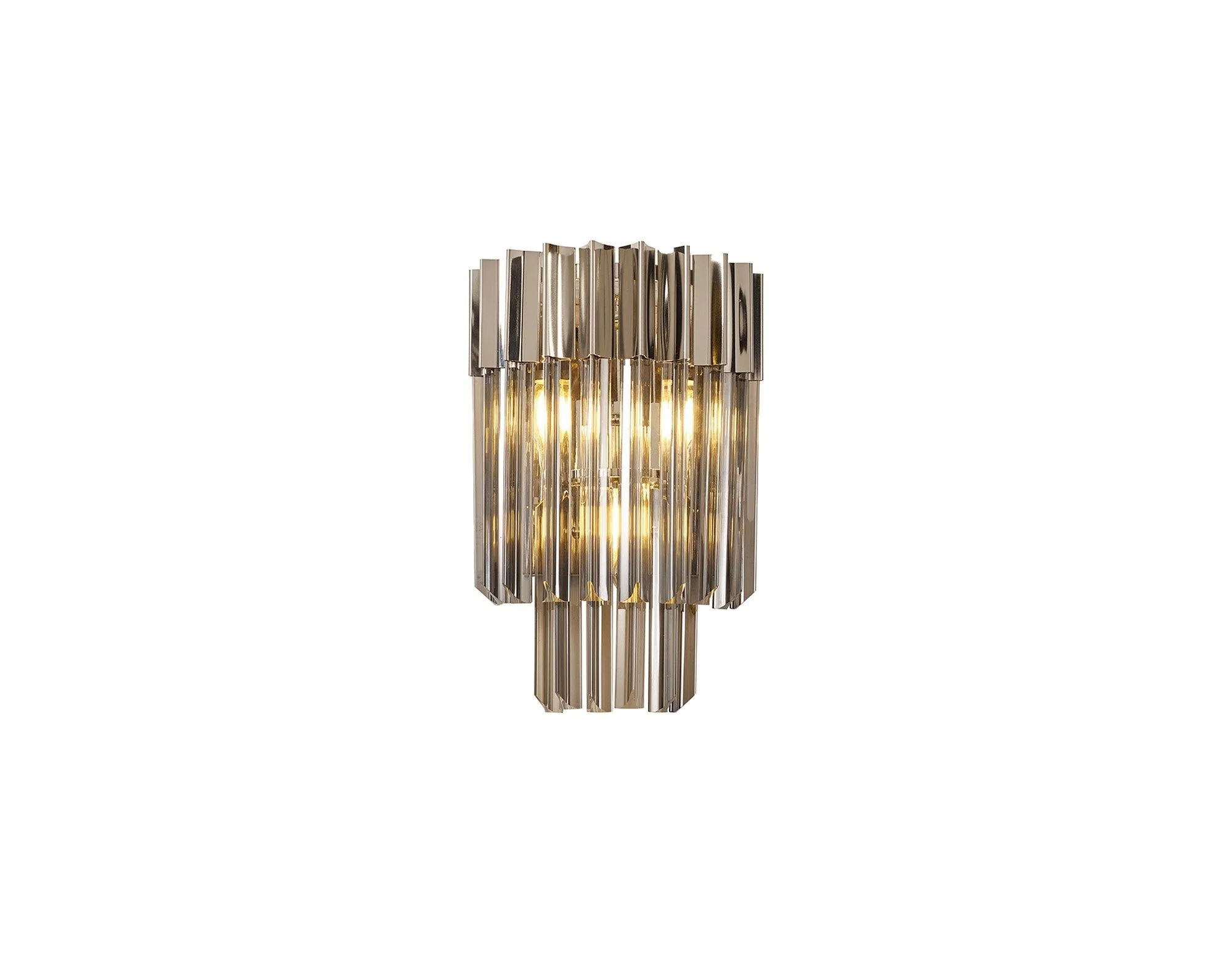 Georgia 3lt Wall Light - Matt Black/Brass/Polished Nickel - Image 2