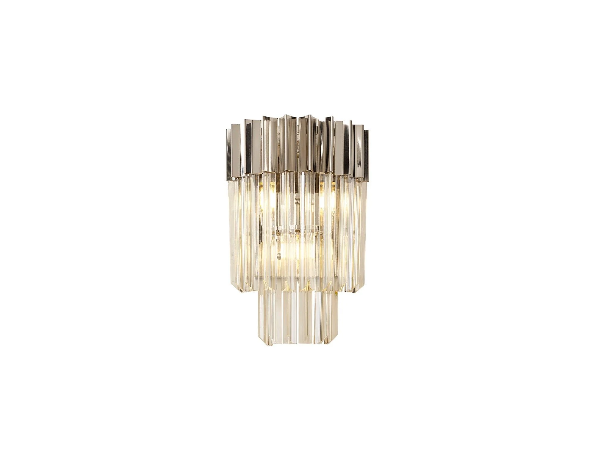 Georgia 3lt Wall Light - Matt Black/Brass/Polished Nickel - Image 4