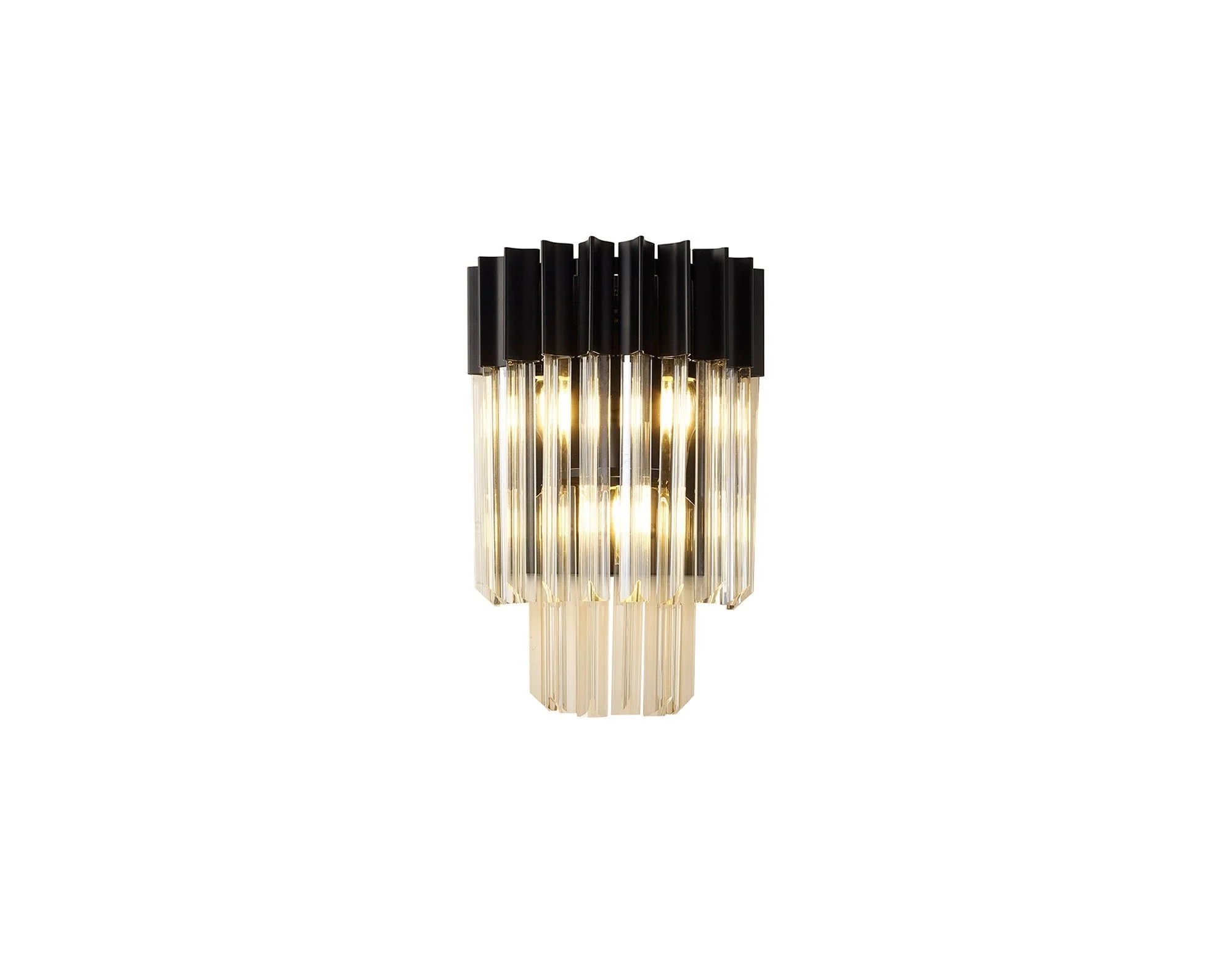 Georgia 3lt Wall Light - Matt Black/Brass/Polished Nickel - Image 5