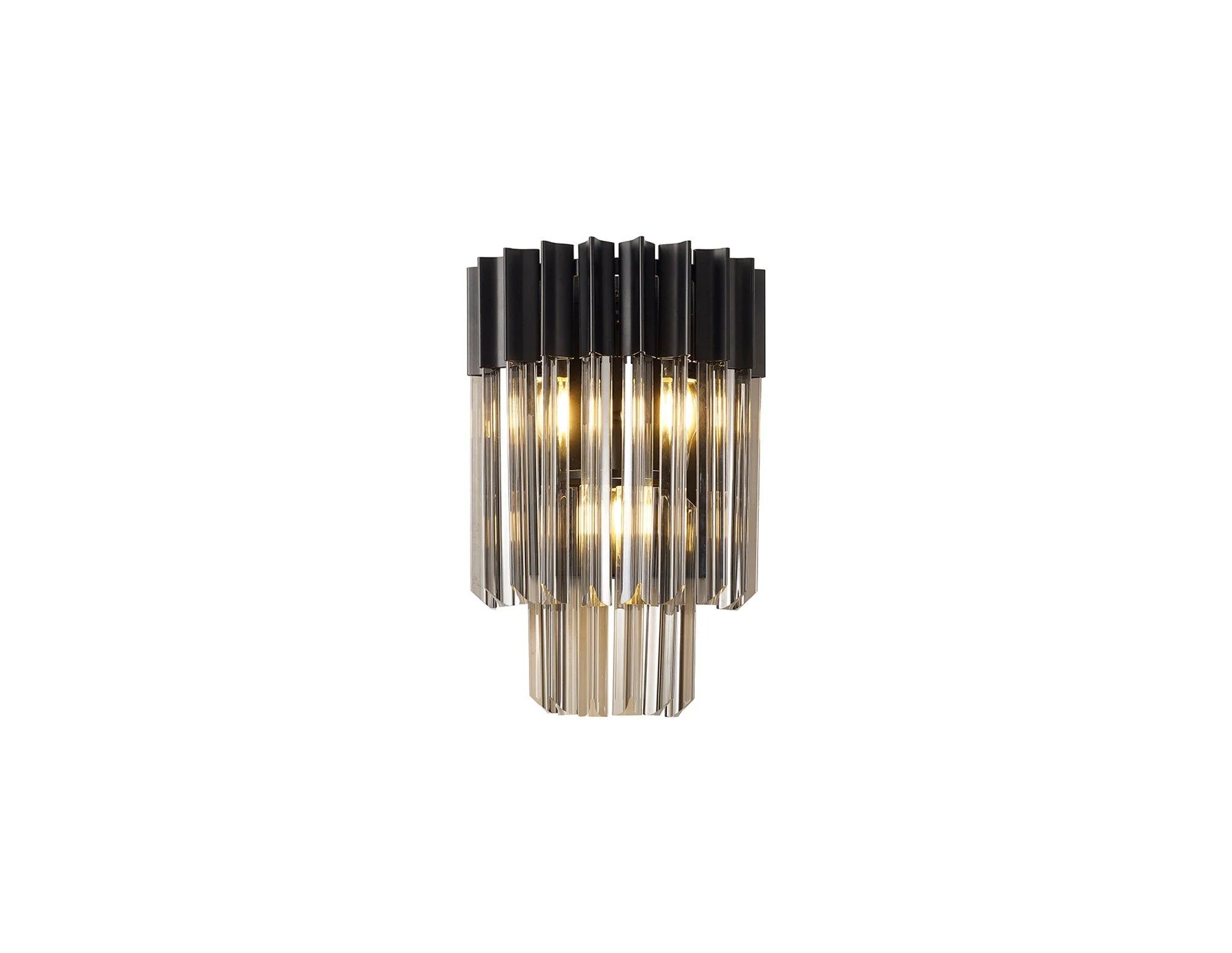 Georgia 3lt Wall Light - Matt Black/Brass/Polished Nickel - Image 6