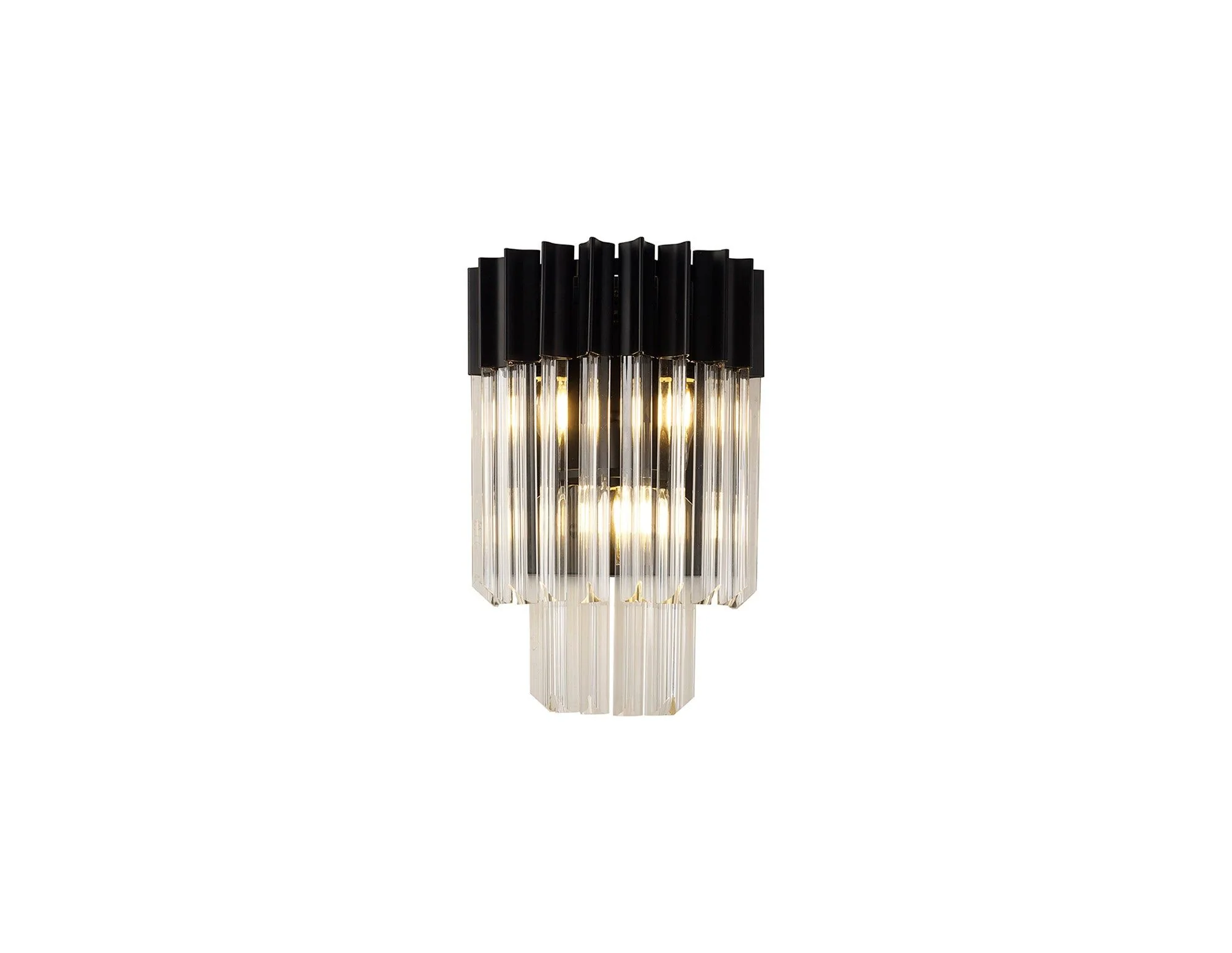 Georgia 3lt Wall Light - Matt Black/Brass/Polished Nickel - Image 8