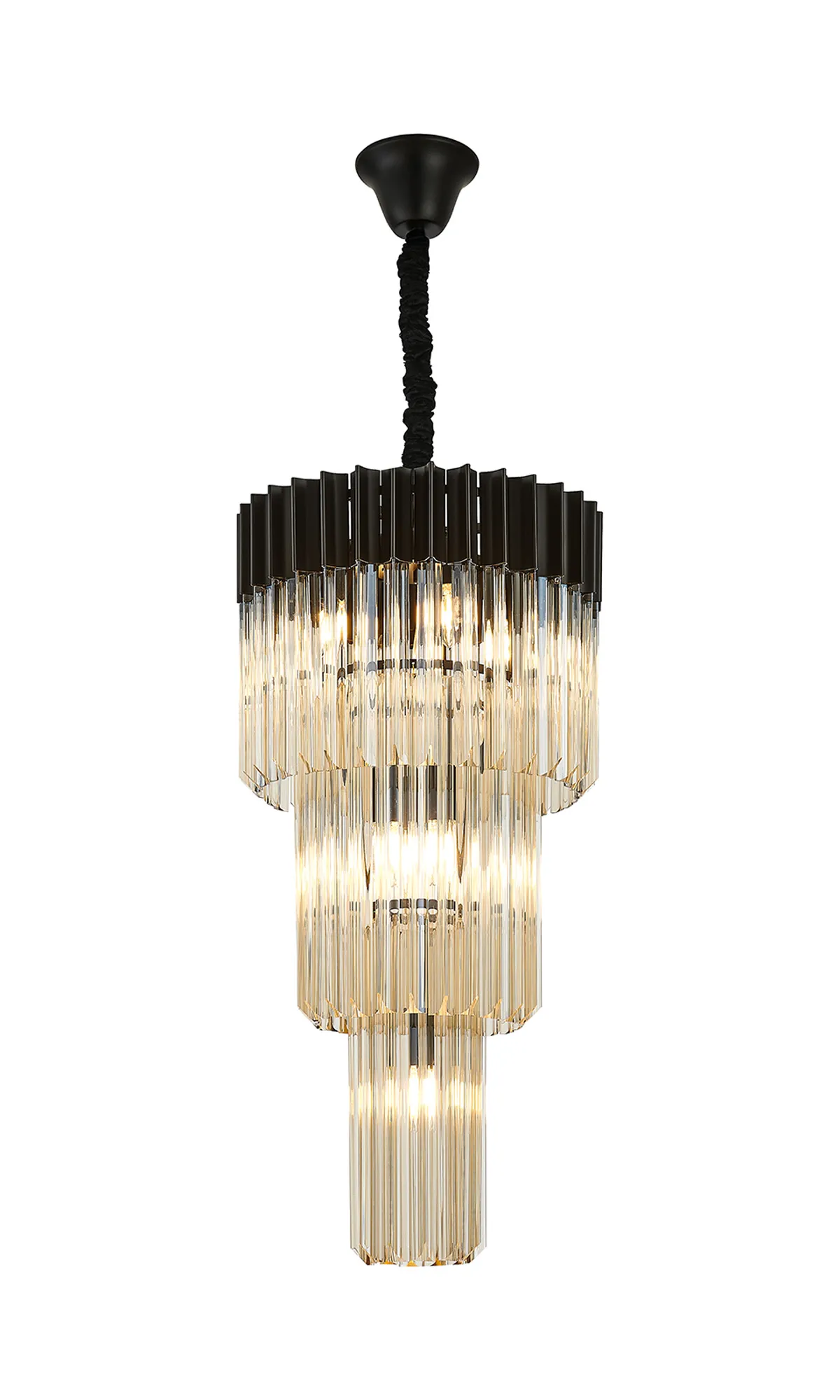 Georgia 40cm Chandelier Round 3 Tier 8 Light - Various Finishes - Image 10