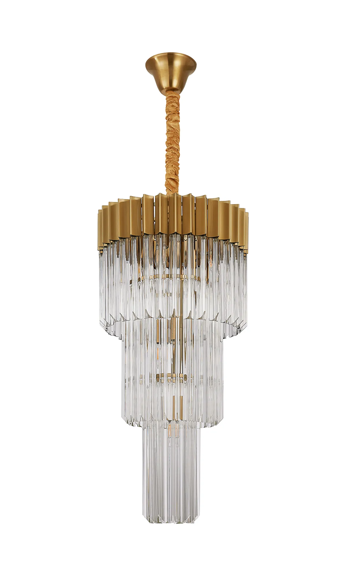 Georgia 40cm Chandelier Round 3 Tier 8 Light - Various Finishes - Image 12