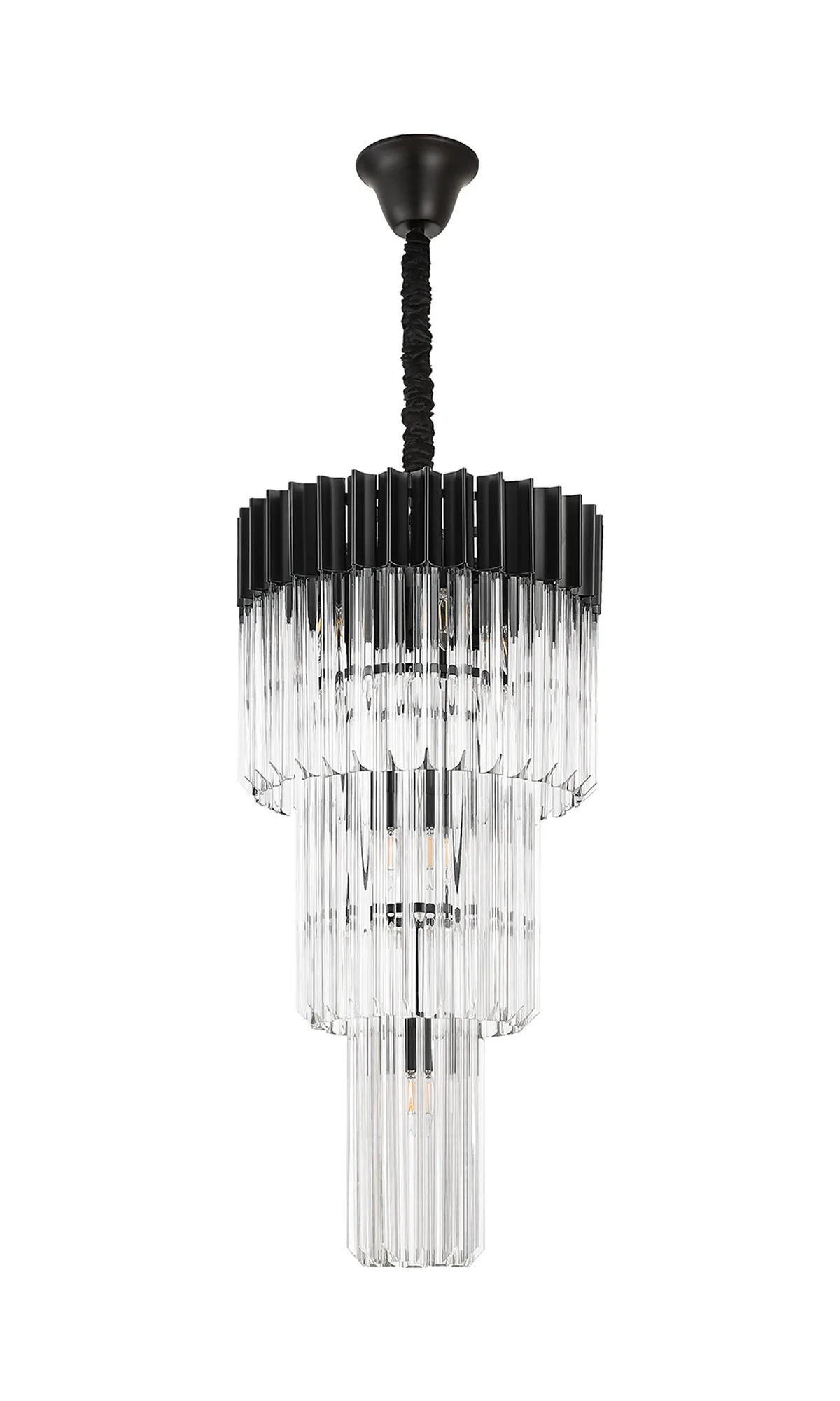 Georgia 40cm Chandelier Round 3 Tier 8 Light - Various Finishes - Image 16