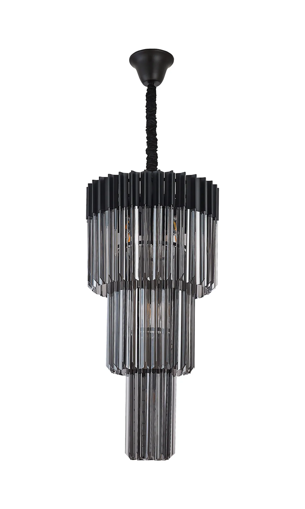 Georgia 40cm Chandelier Round 3 Tier 8 Light - Various Finishes - Image 18