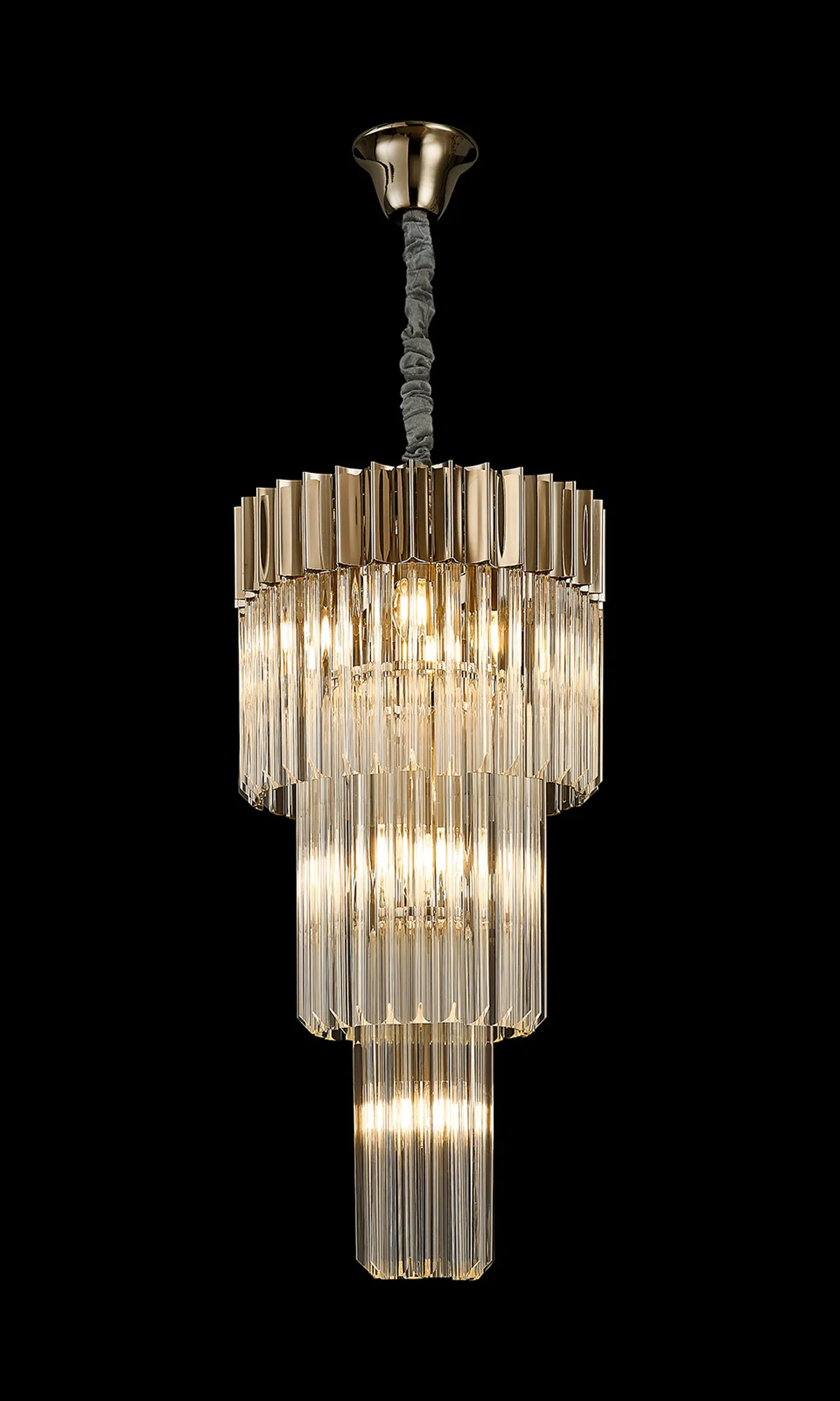 Georgia 40cm Chandelier Round 3 Tier 8 Light - Various Finishes - Image 20
