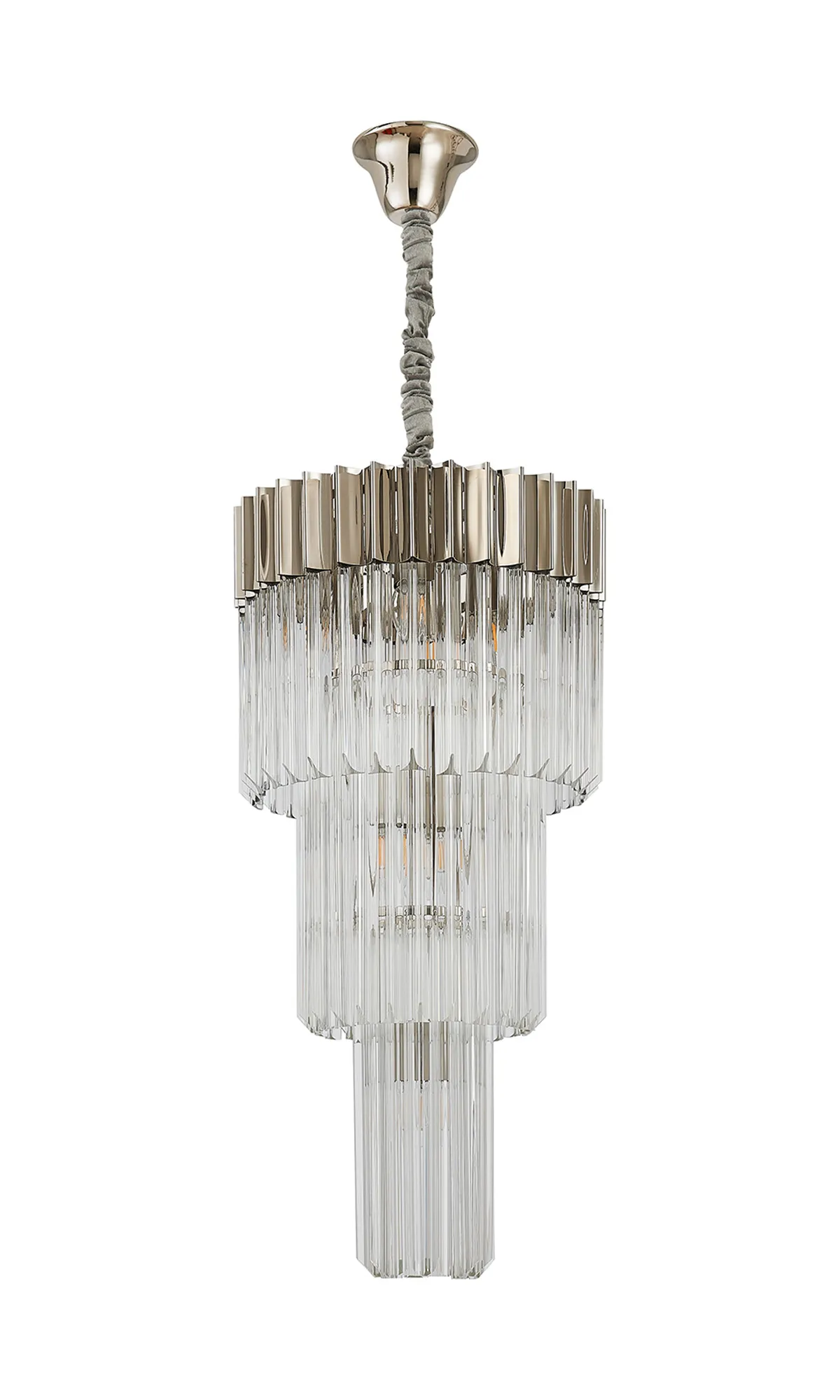 Georgia 40cm Chandelier Round 3 Tier 8 Light - Various Finishes - Image 21