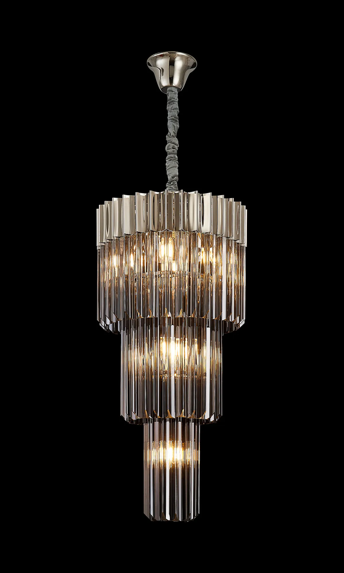Georgia 40cm Chandelier Round 3 Tier 8 Light - Various Finishes - Image 22