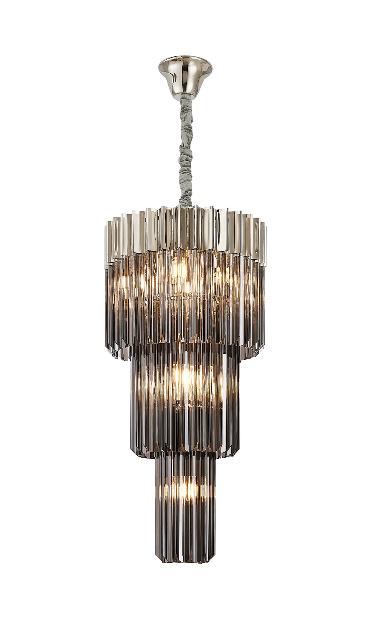 Georgia 40cm Chandelier Round 3 Tier 8 Light - Various Finishes - Image 23