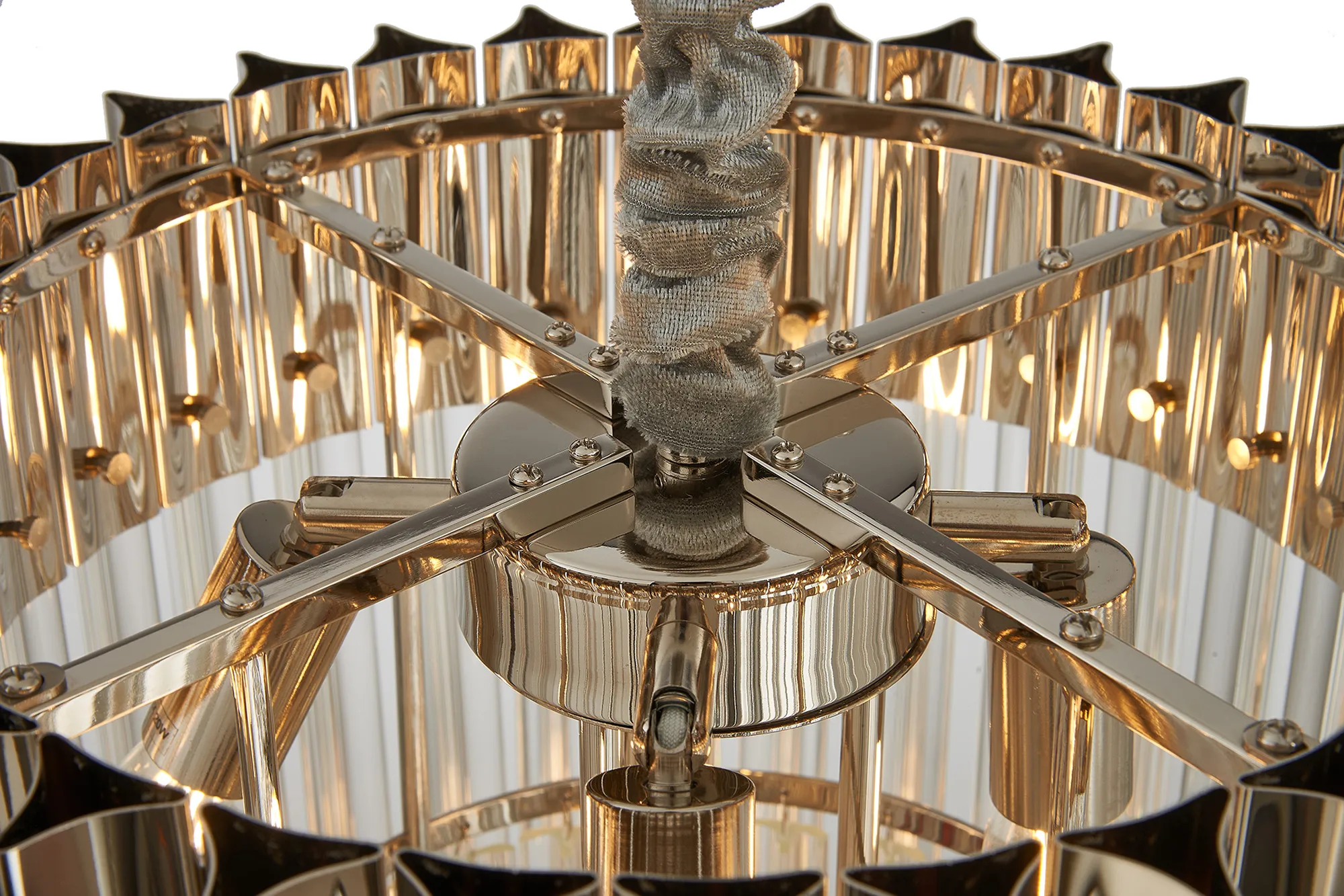 Georgia 40cm Chandelier Round 3 Tier 8 Light - Various Finishes - Image 30