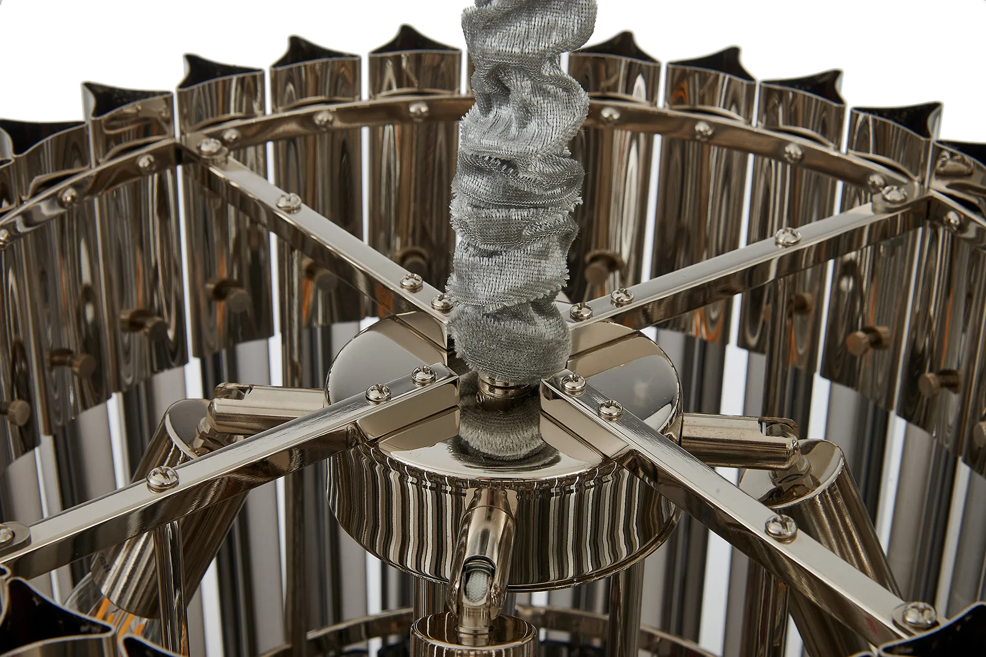 Georgia 40cm Chandelier Round 3 Tier 8 Light - Various Finishes - Image 31