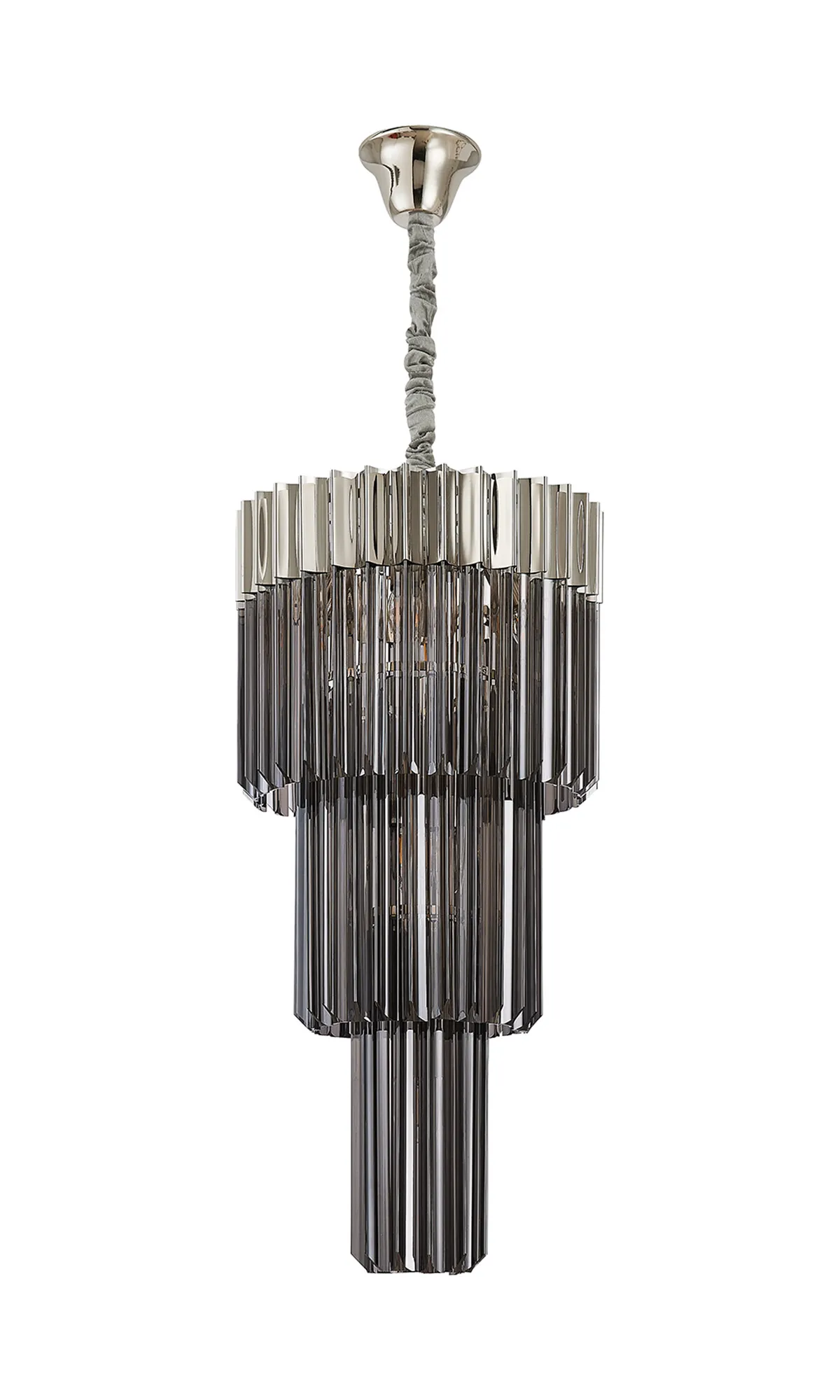 Georgia 40cm Chandelier Round 3 Tier 8 Light - Various Finishes - Image 9