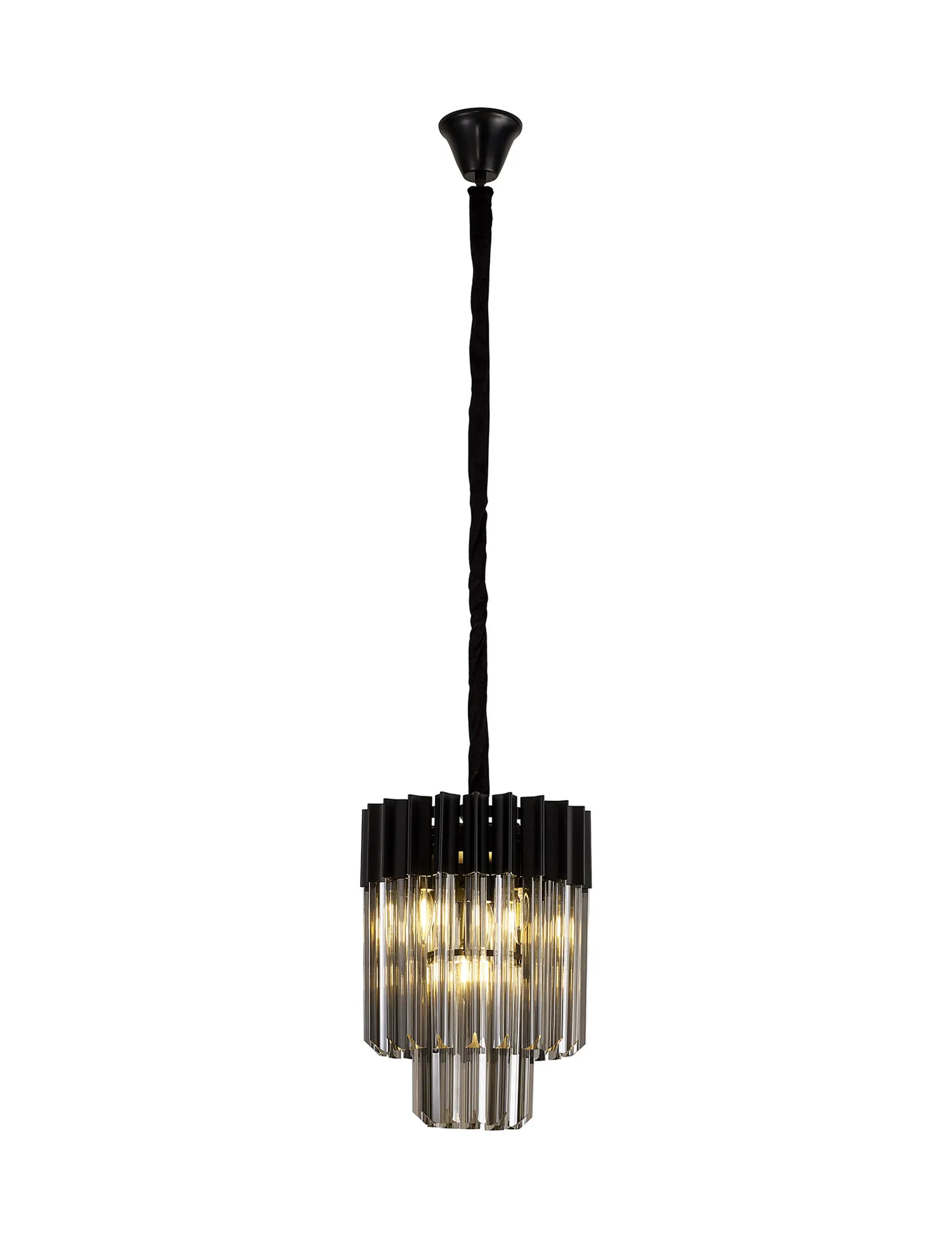 Georgia 4lt Round Pendant - Matt Black/Brass/Polished Nickel - Image 3
