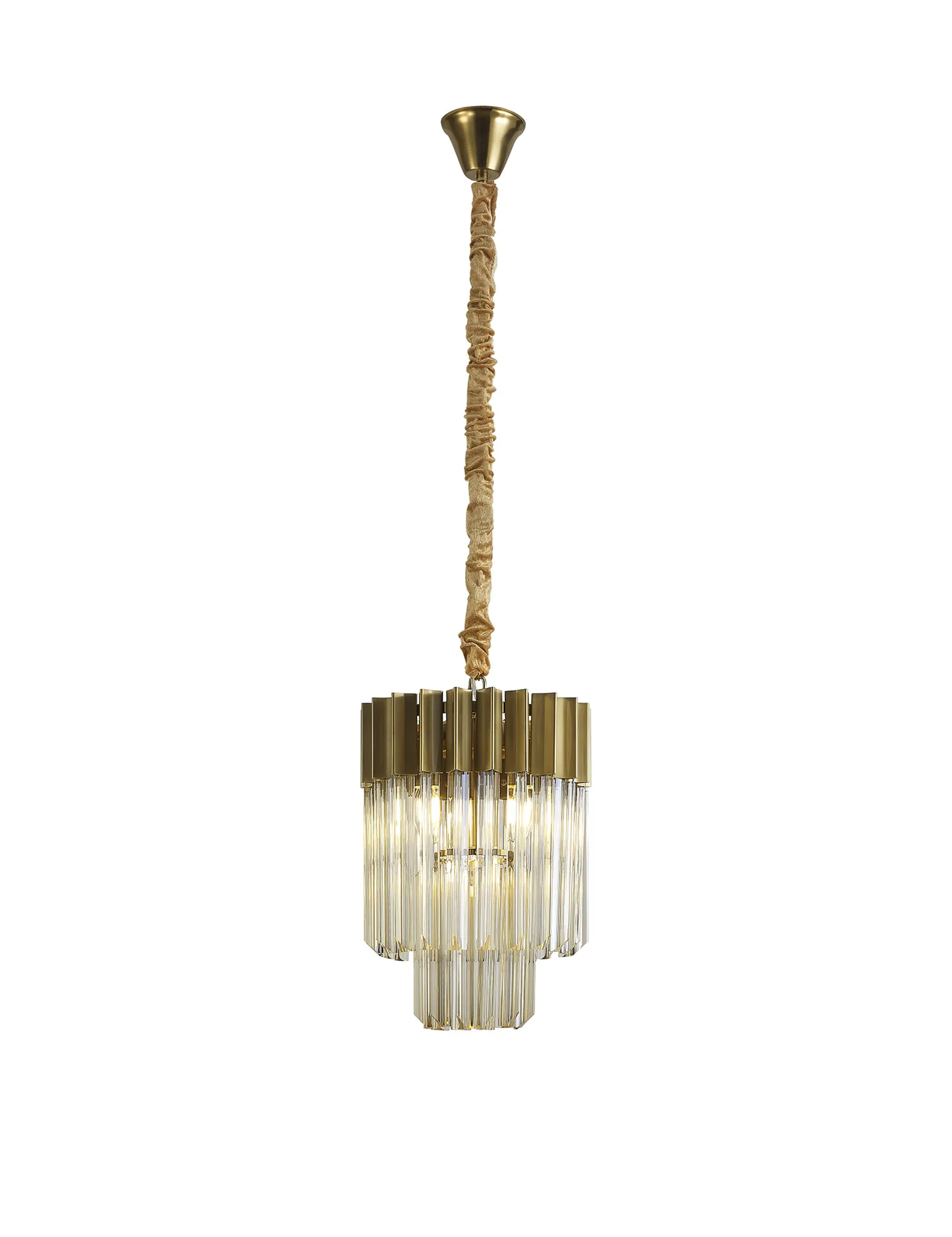 Georgia 4lt Round Pendant - Matt Black/Brass/Polished Nickel - Image 8