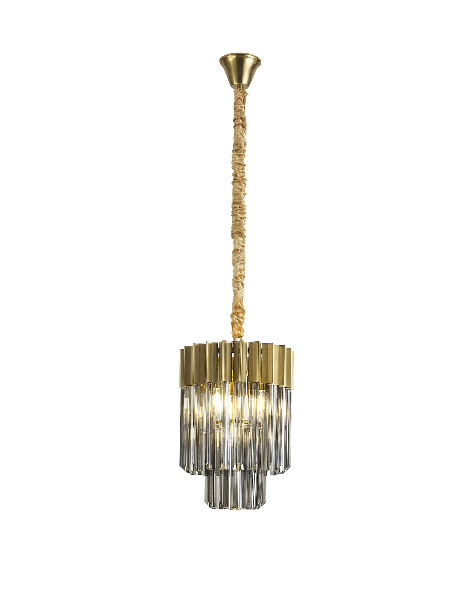 Georgia 4lt Round Pendant - Matt Black/Brass/Polished Nickel - Image 9
