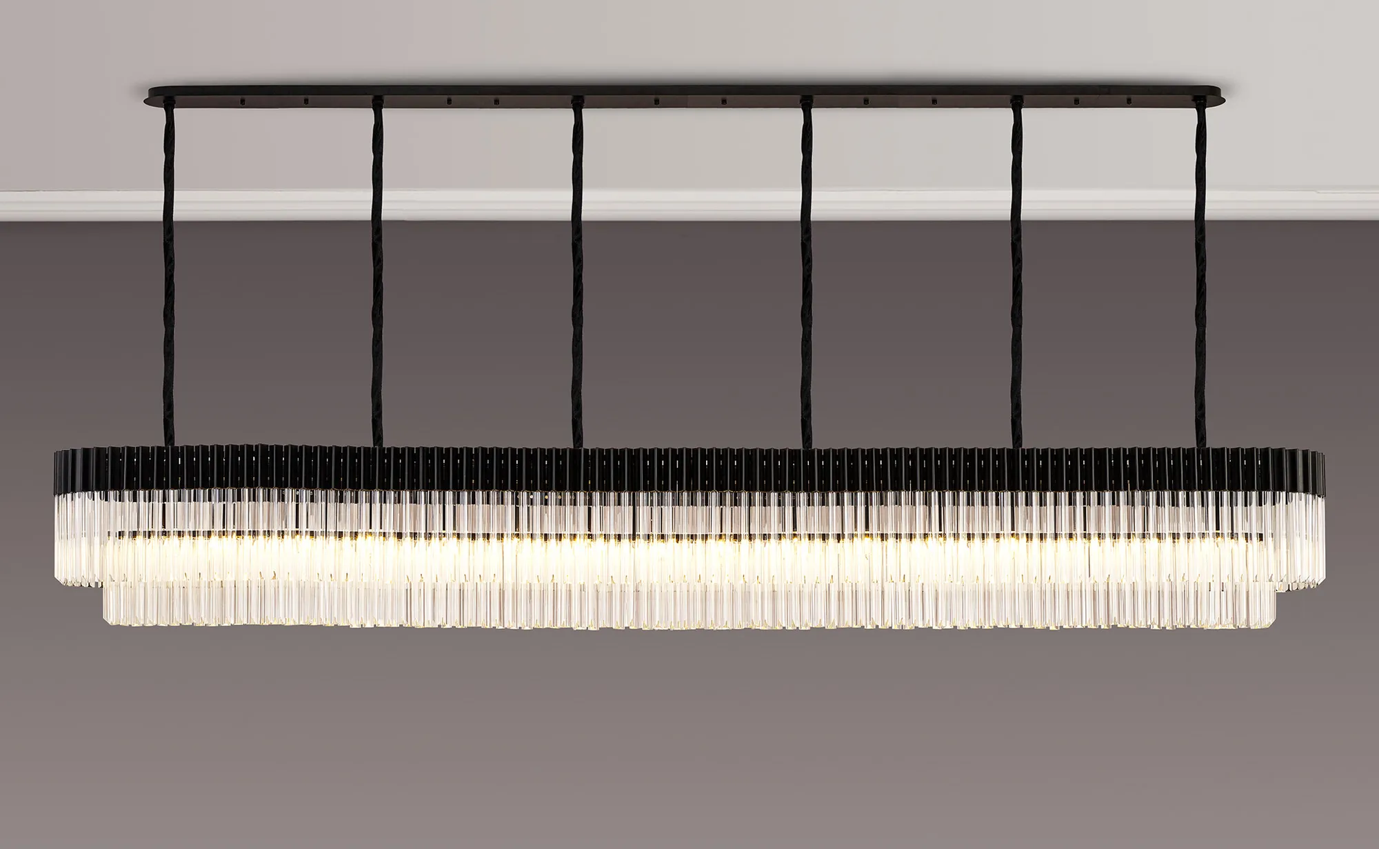 Georgia Linear Pendant, 9/10/ 13/16 Light - Matt Black/Brass/Polished Nickel - Image 79