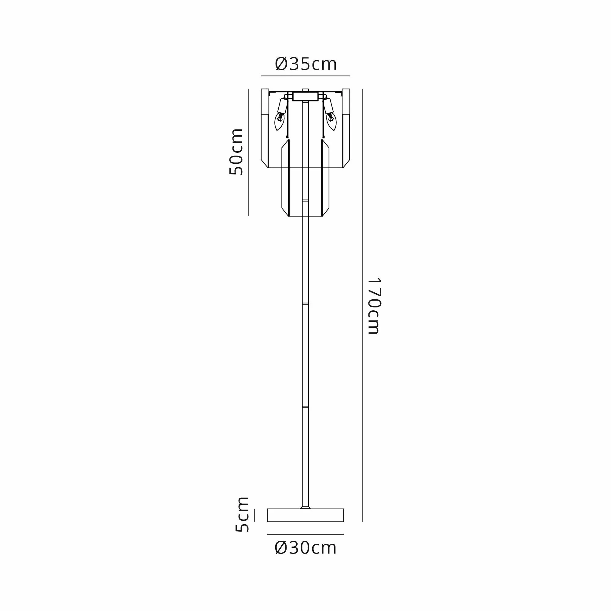 Georgia 5Lt Floor Lamp - Various Colours - Image 2