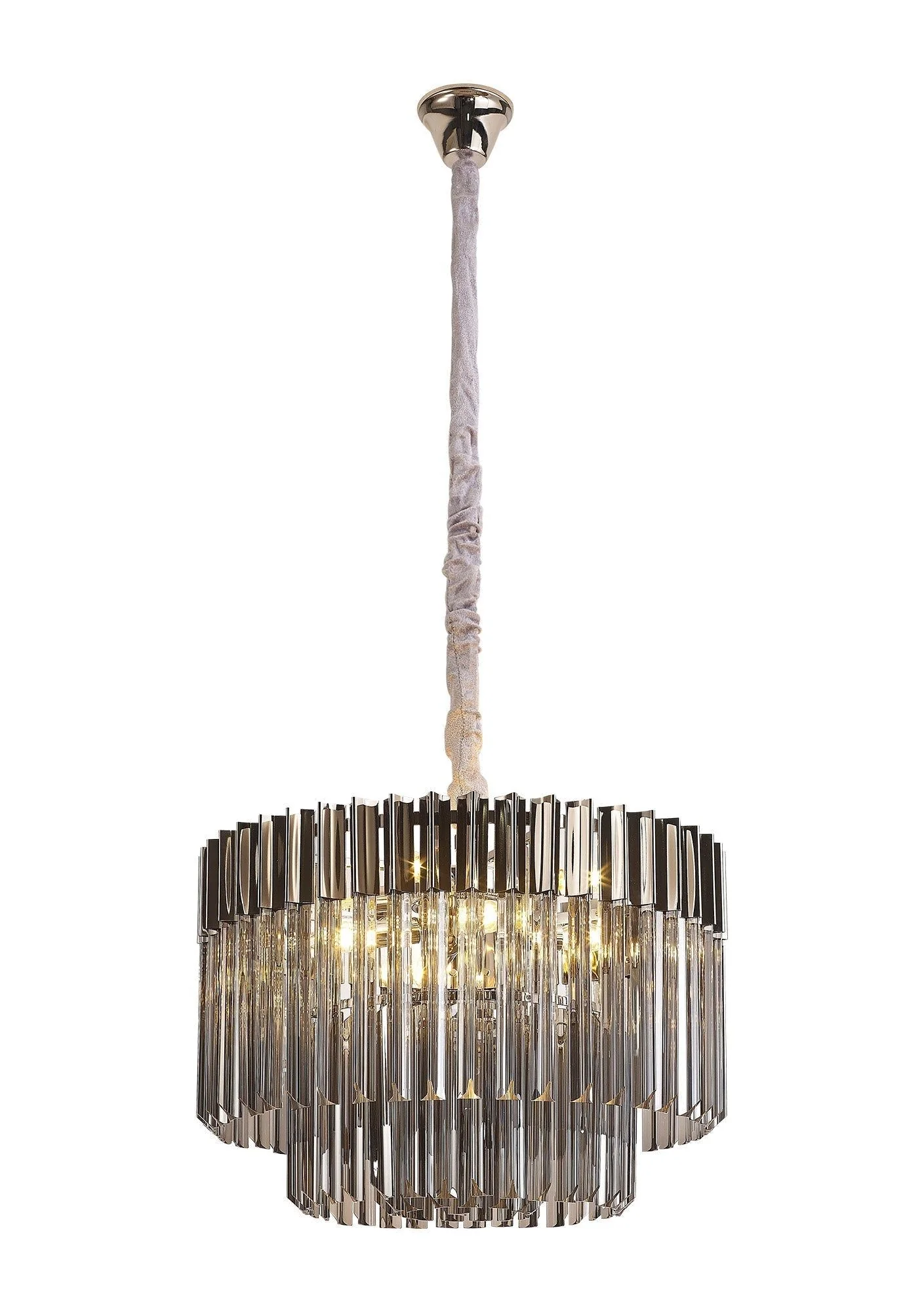 Georgia 8lt Round Pendant - Matt Black/Brass/Polished Nickel - Image 3