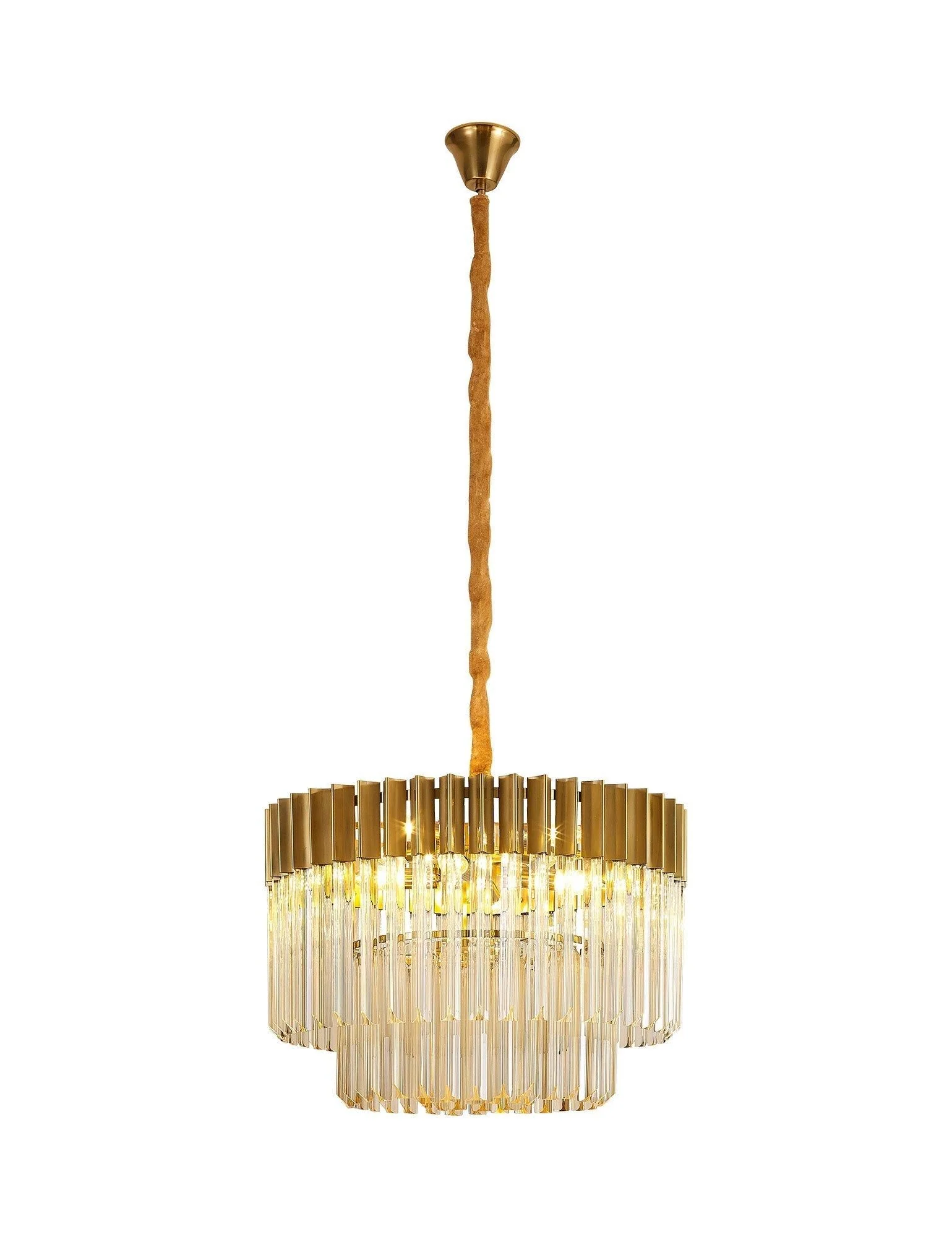 Georgia 8lt Round Pendant - Matt Black/Brass/Polished Nickel - Image 4