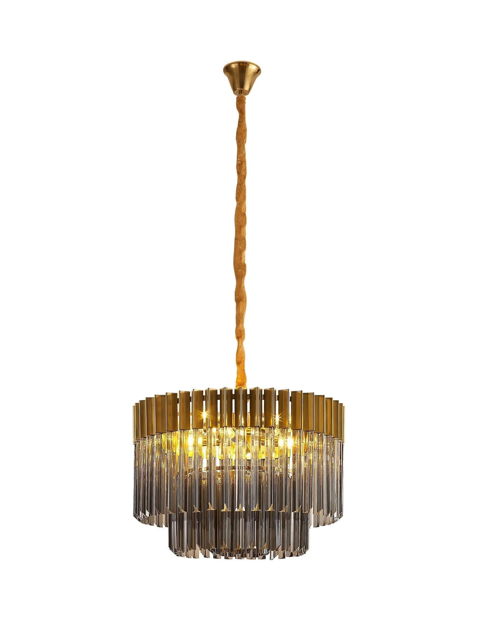 Georgia 8lt Round Pendant - Matt Black/Brass/Polished Nickel - Image 5