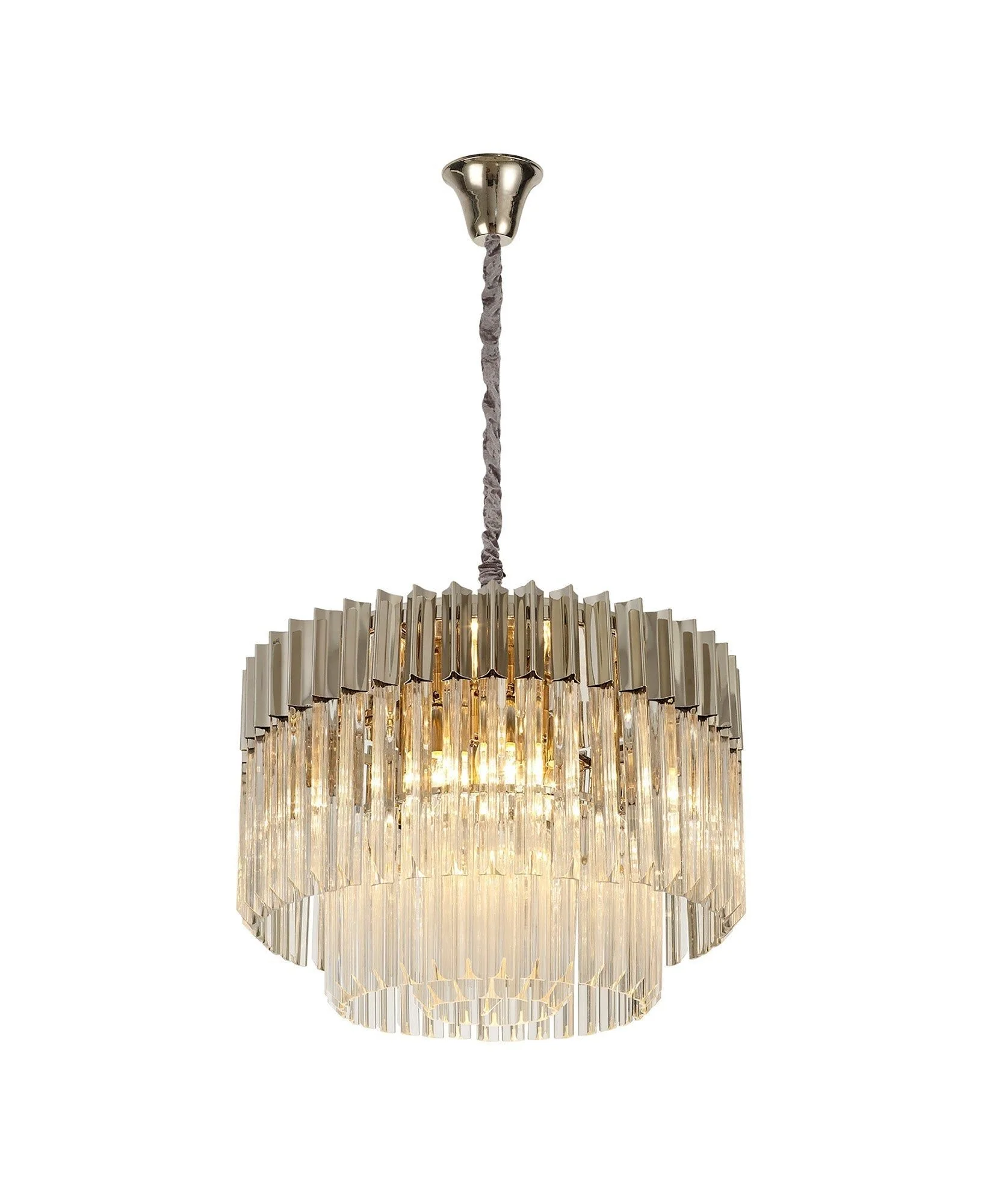 Georgia 8lt Round Pendant - Matt Black/Brass/Polished Nickel - Image 8