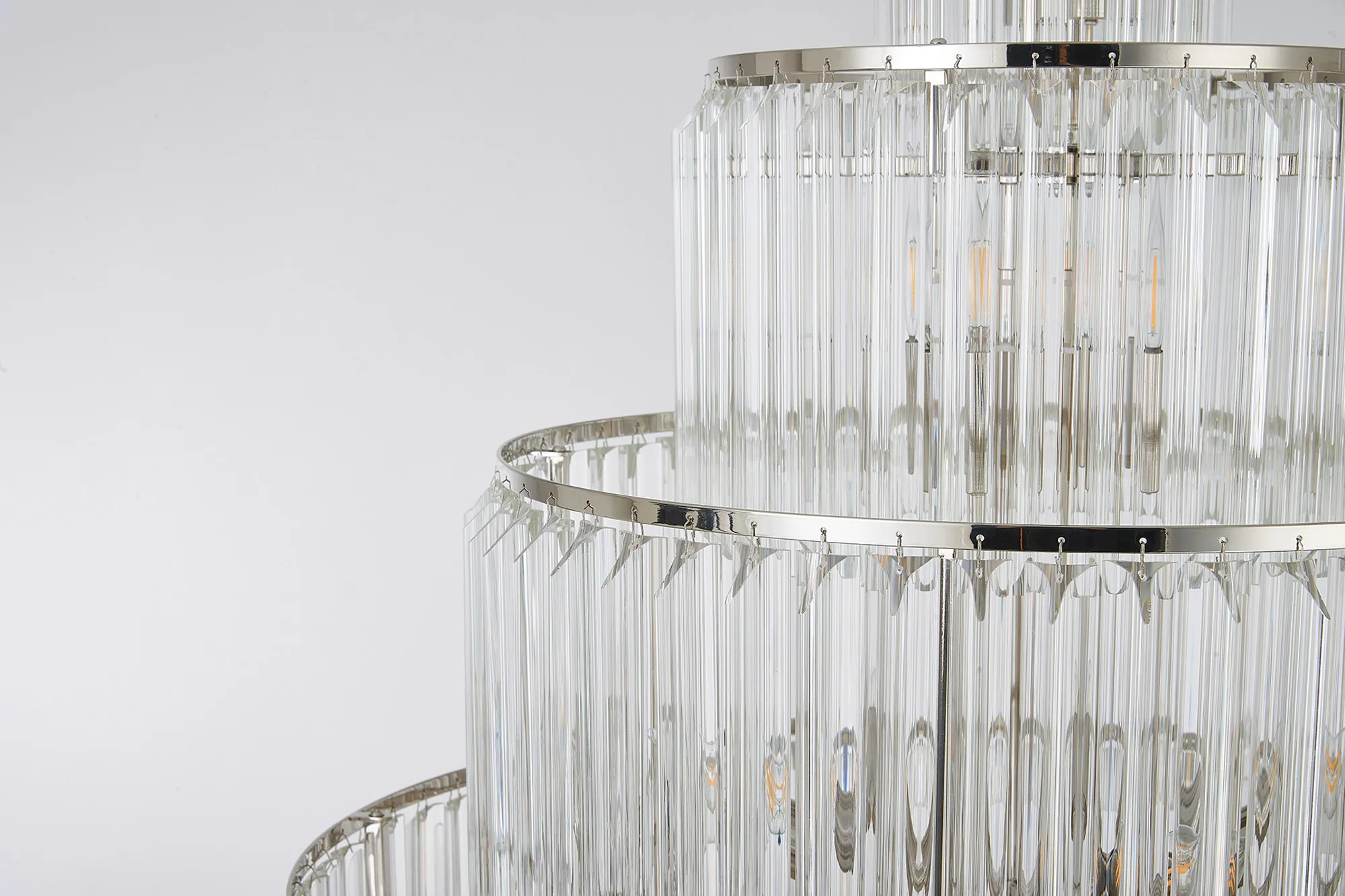 Georgia 90cm Diamond Pendant Round 9 Tier 42 Light- Various Finishes - Image 17