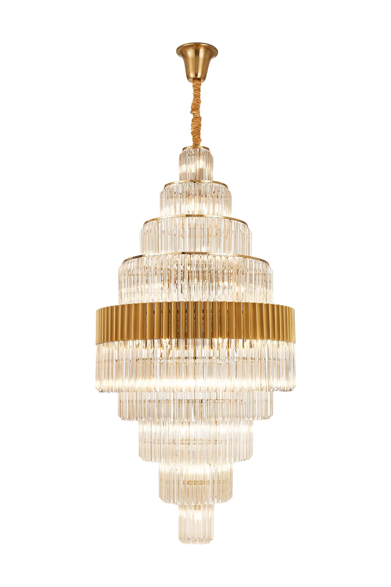 Georgia 90cm Diamond Pendant Round 9 Tier 42 Light- Various Finishes - Image 2