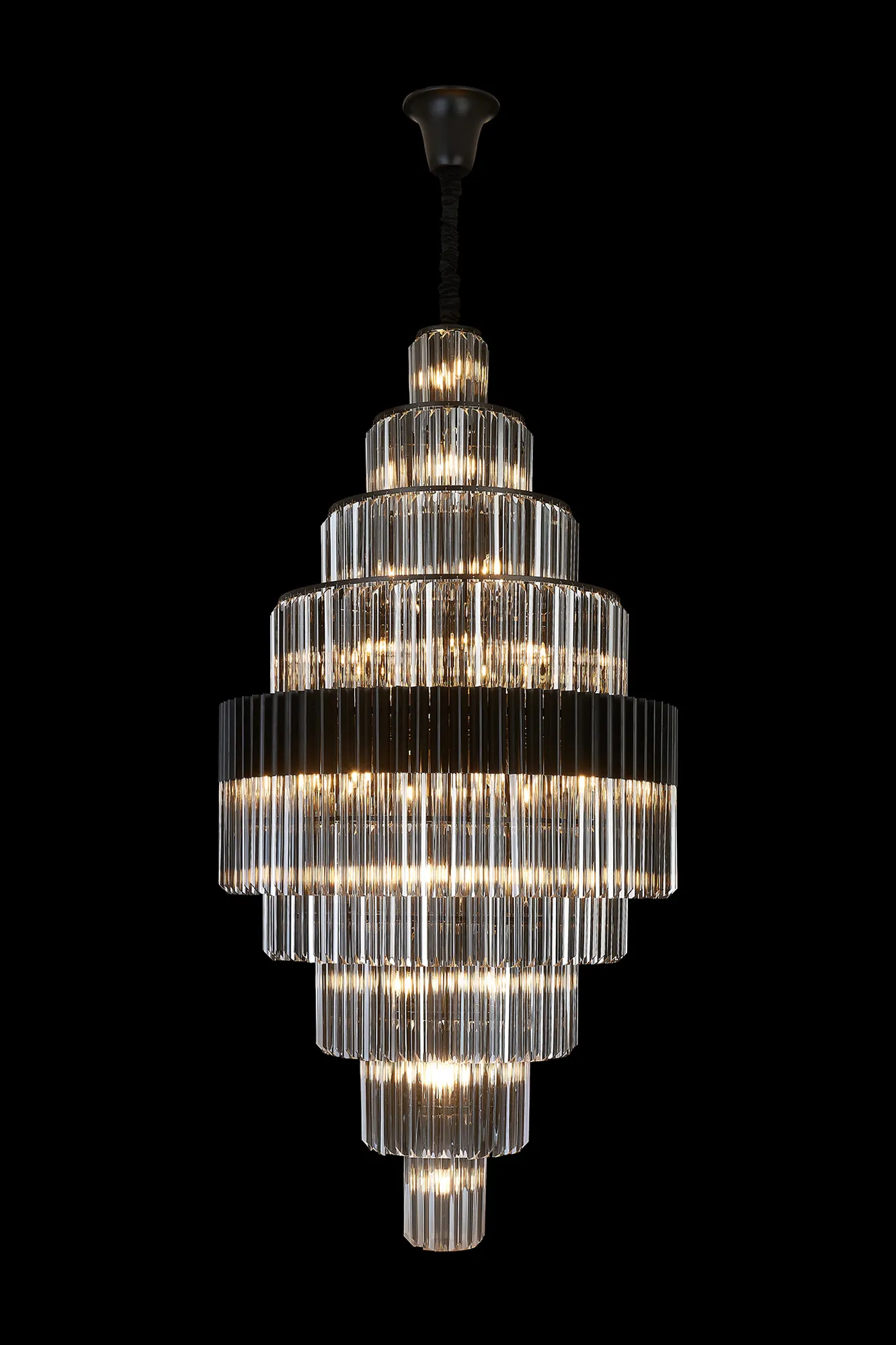 Georgia 90cm Diamond Pendant Round 9 Tier 42 Light- Various Finishes - Image 20