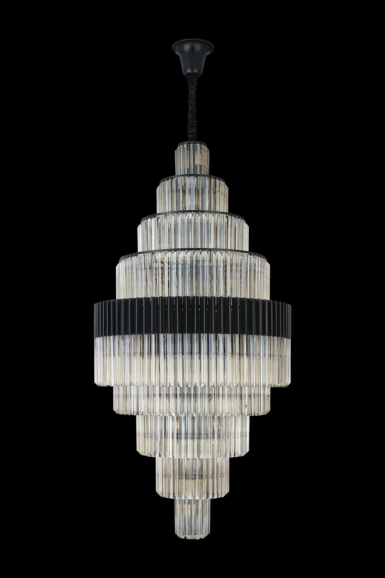Georgia 90cm Diamond Pendant Round 9 Tier 42 Light- Various Finishes - Image 21