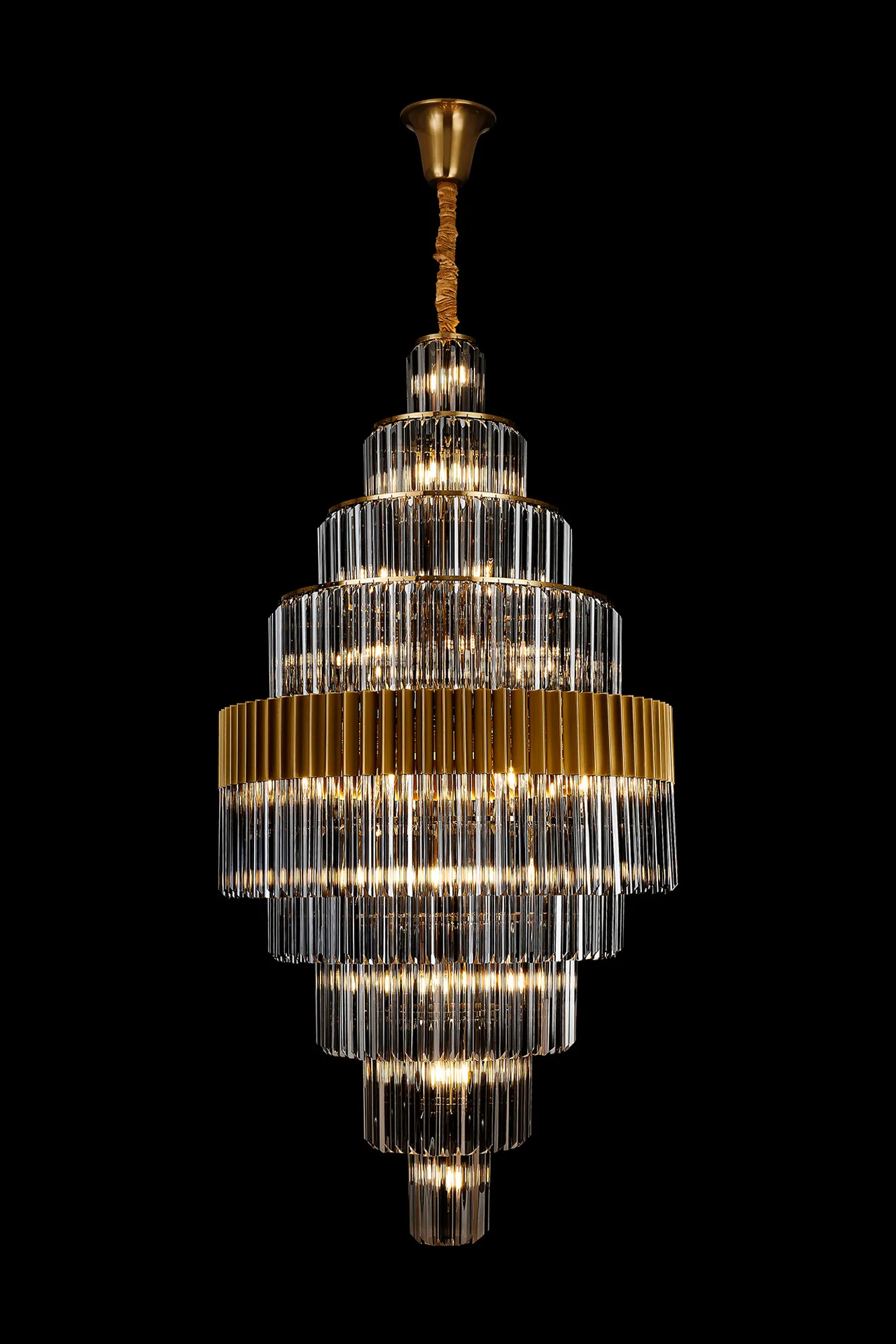 Georgia 90cm Diamond Pendant Round 9 Tier 42 Light- Various Finishes - Image 26