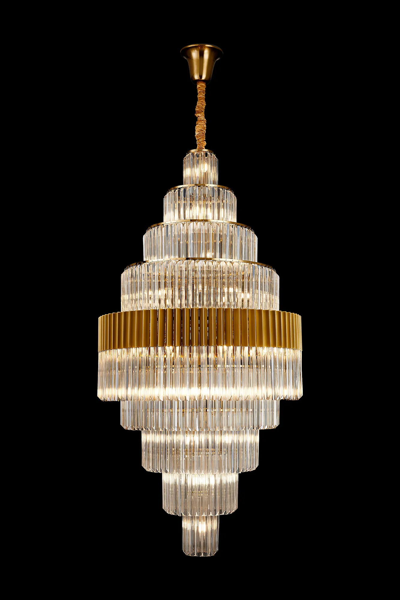 Georgia 90cm Diamond Pendant Round 9 Tier 42 Light- Various Finishes - Image 28