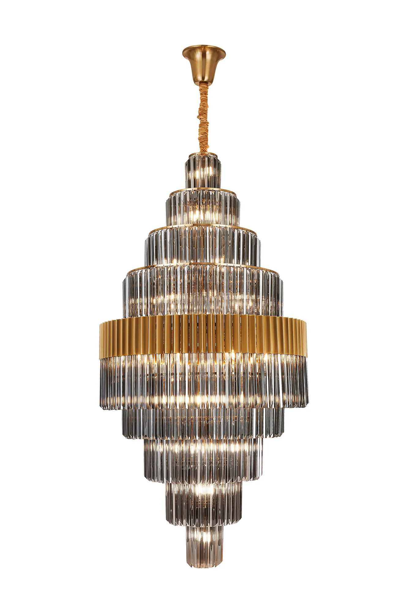 Georgia 90cm Diamond Pendant Round 9 Tier 42 Light- Various Finishes - Image 3