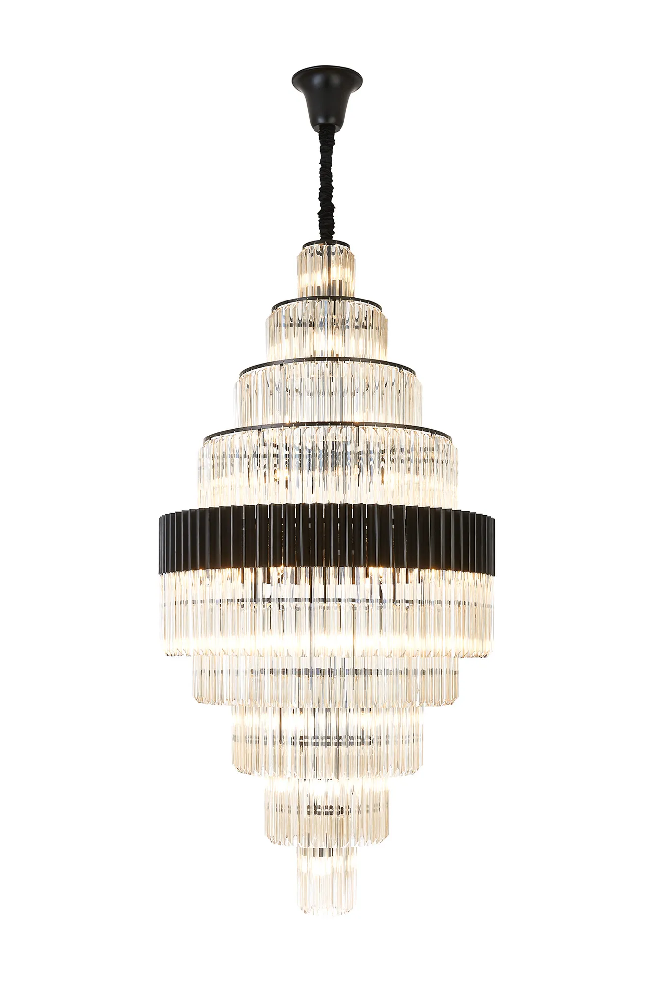 Georgia 90cm Diamond Pendant Round 9 Tier 42 Light- Various Finishes - Image 5
