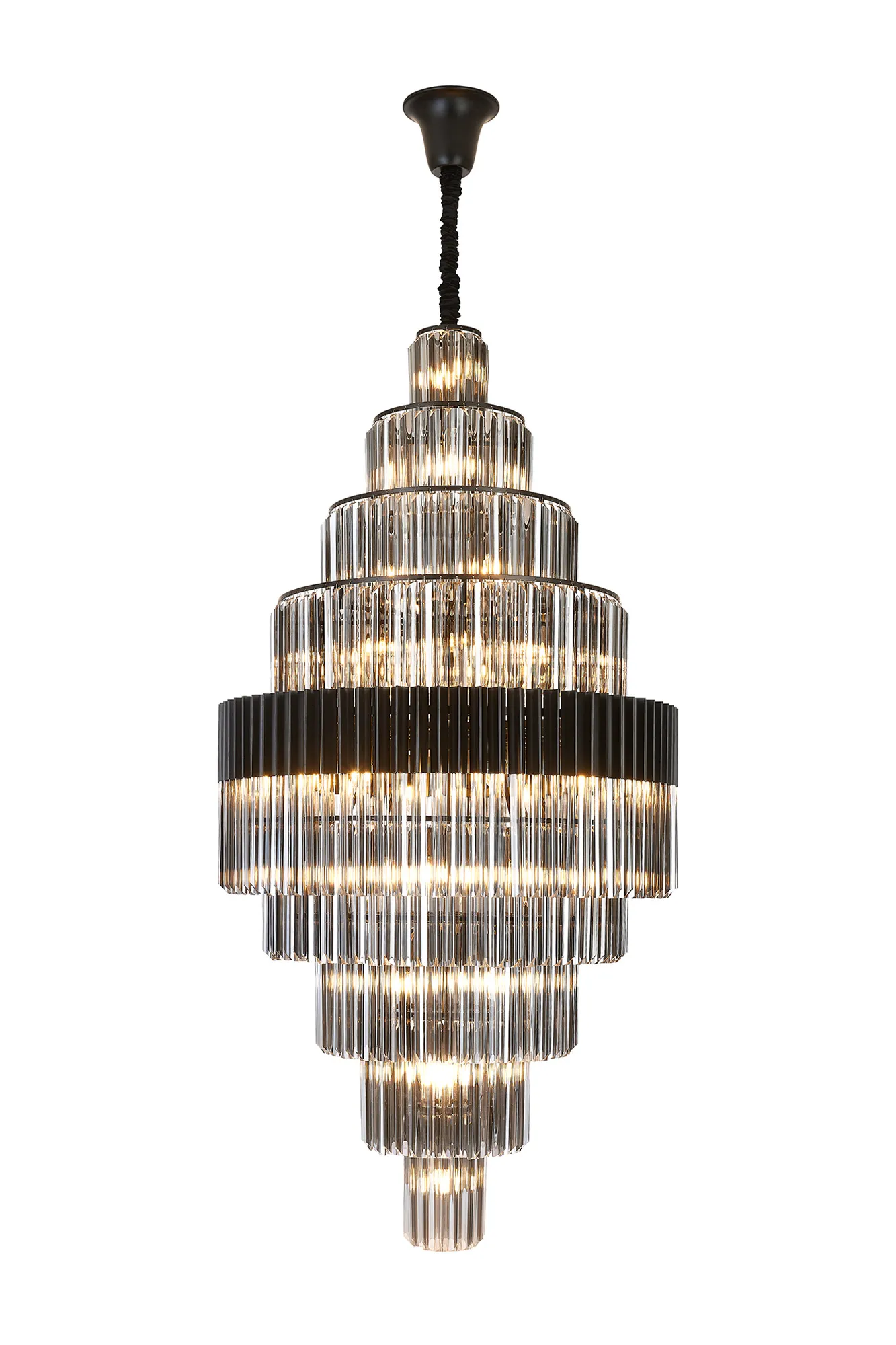 Georgia 90cm Diamond Pendant Round 9 Tier 42 Light- Various Finishes - Image 6