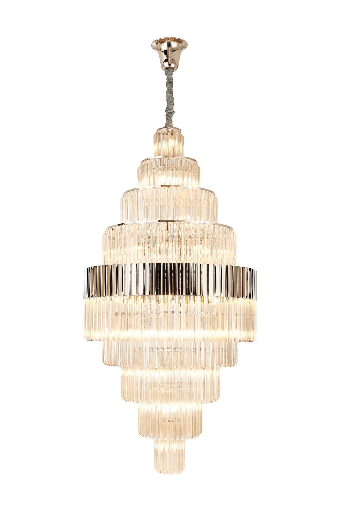Georgia 90cm Diamond Pendant Round 9 Tier 42 Light- Various Finishes - Image 8