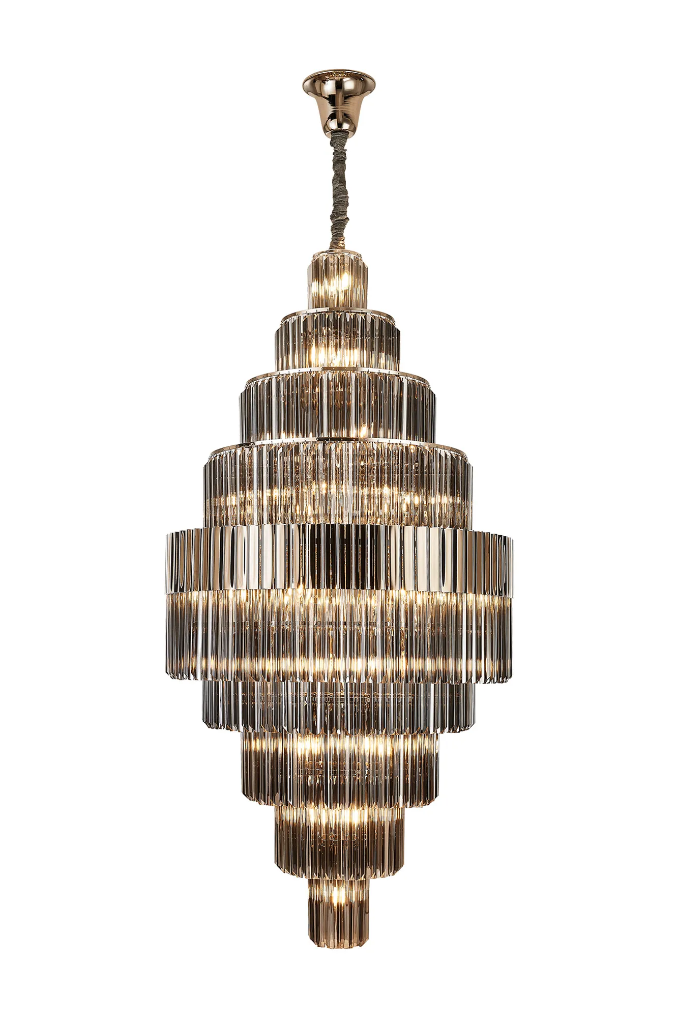 Georgia 90cm Diamond Pendant Round 9 Tier 42 Light- Various Finishes - Image 9