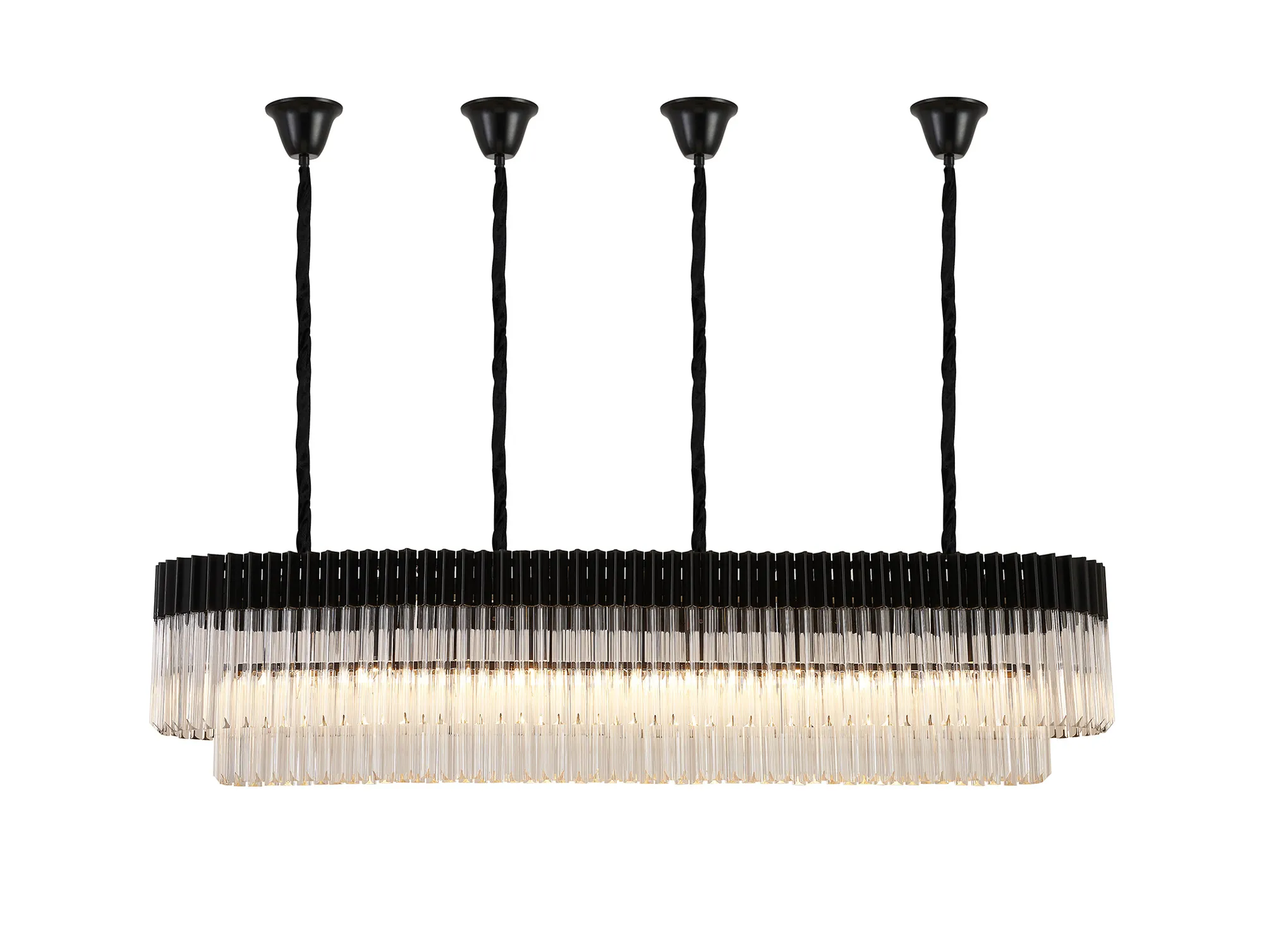 Georgia Bell Cup Linear Pendant, 9/10/ 13/16 Light E14- Matt Black/Brass/Polished Nickel - Image 15