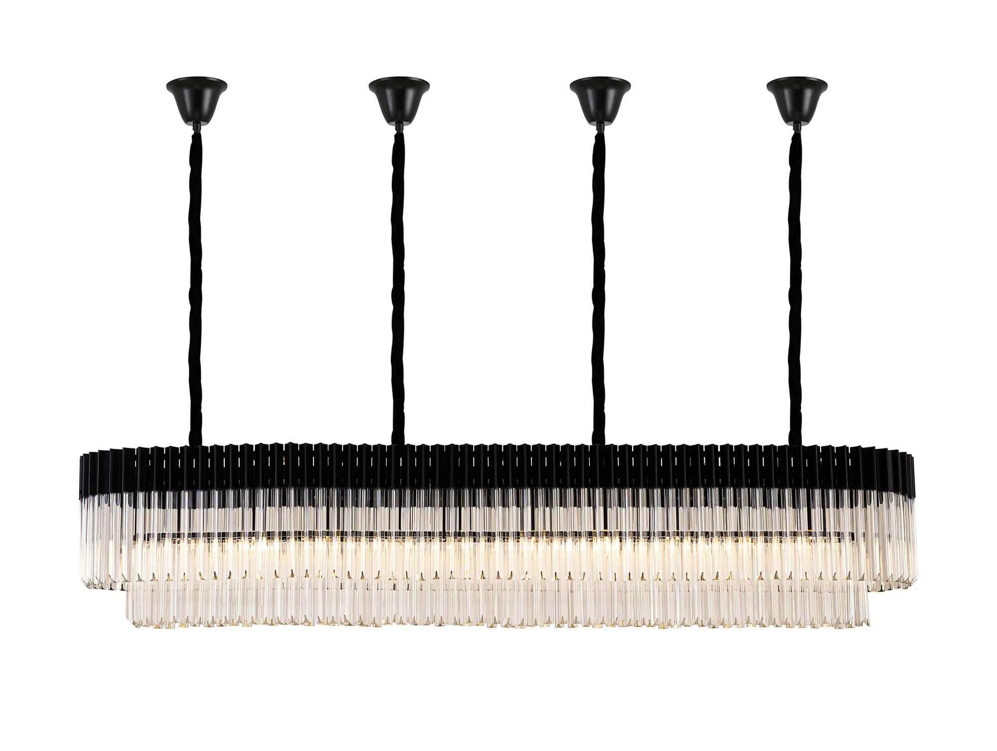 Georgia Bell Cup Linear Pendant, 9/10/ 13/16 Light E14- Matt Black/Brass/Polished Nickel - Image 16