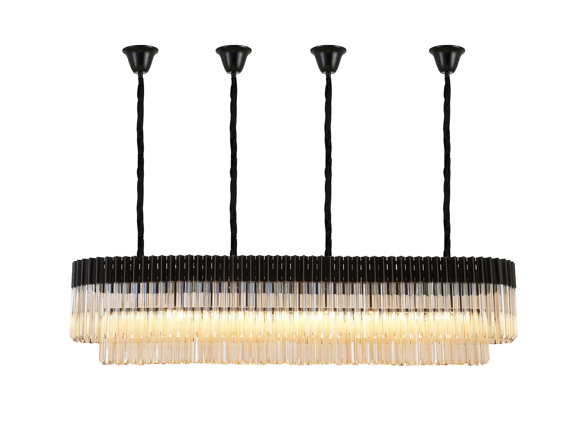 Georgia Bell Cup Linear Pendant, 9/10/ 13/16 Light E14- Matt Black/Brass/Polished Nickel - Image 20