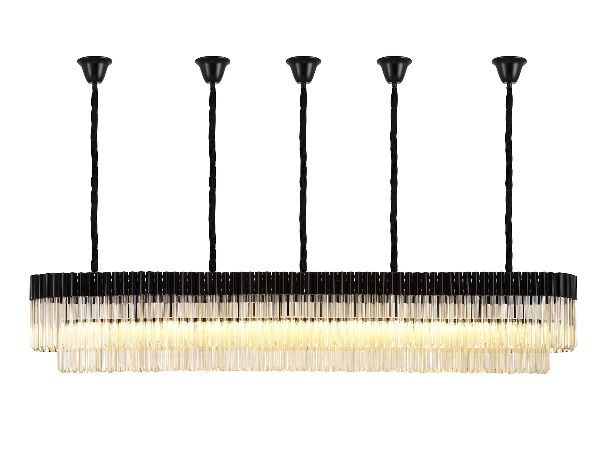 Georgia Bell Cup Linear Pendant, 9/10/ 13/16 Light E14- Matt Black/Brass/Polished Nickel - Image 22