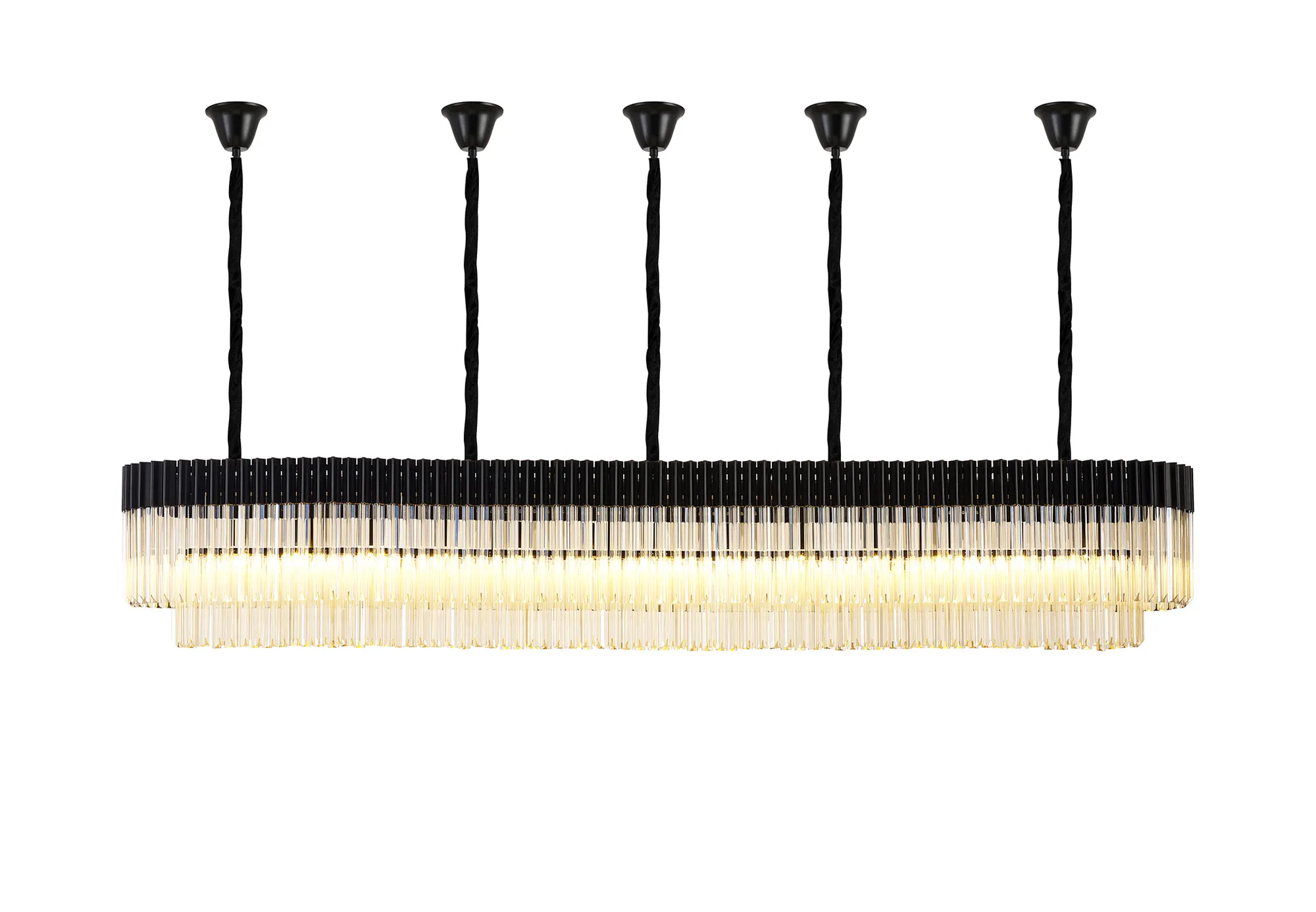 Georgia Bell Cup Linear Pendant, 9/10/ 13/16 Light E14- Matt Black/Brass/Polished Nickel - Image 23