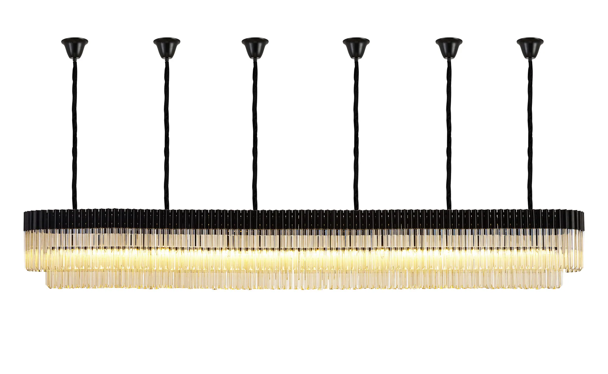 Georgia Bell Cup Linear Pendant, 9/10/ 13/16 Light E14- Matt Black/Brass/Polished Nickel - Image 24