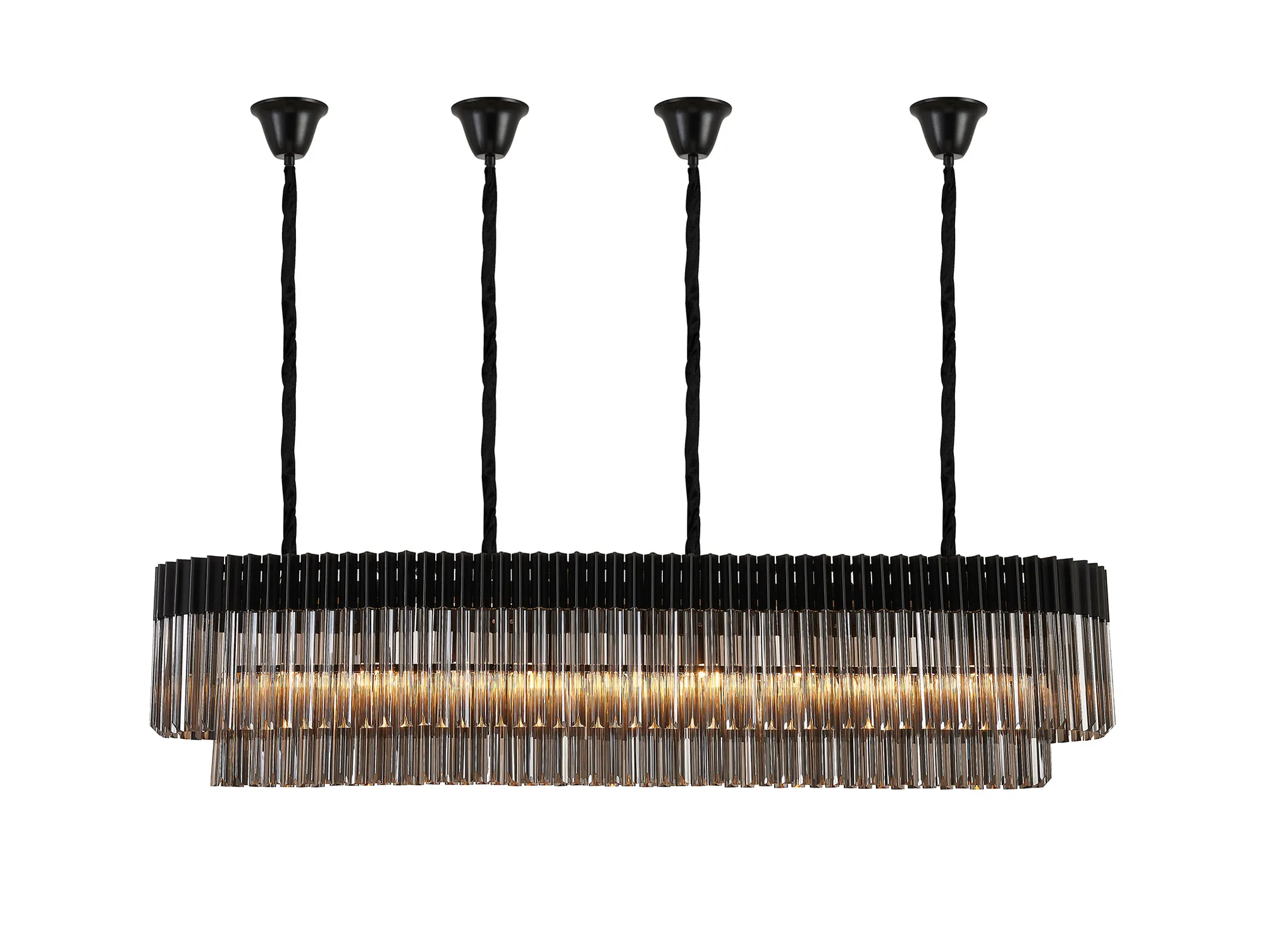 Georgia Bell Cup Linear Pendant, 9/10/ 13/16 Light E14- Matt Black/Brass/Polished Nickel - Image 25
