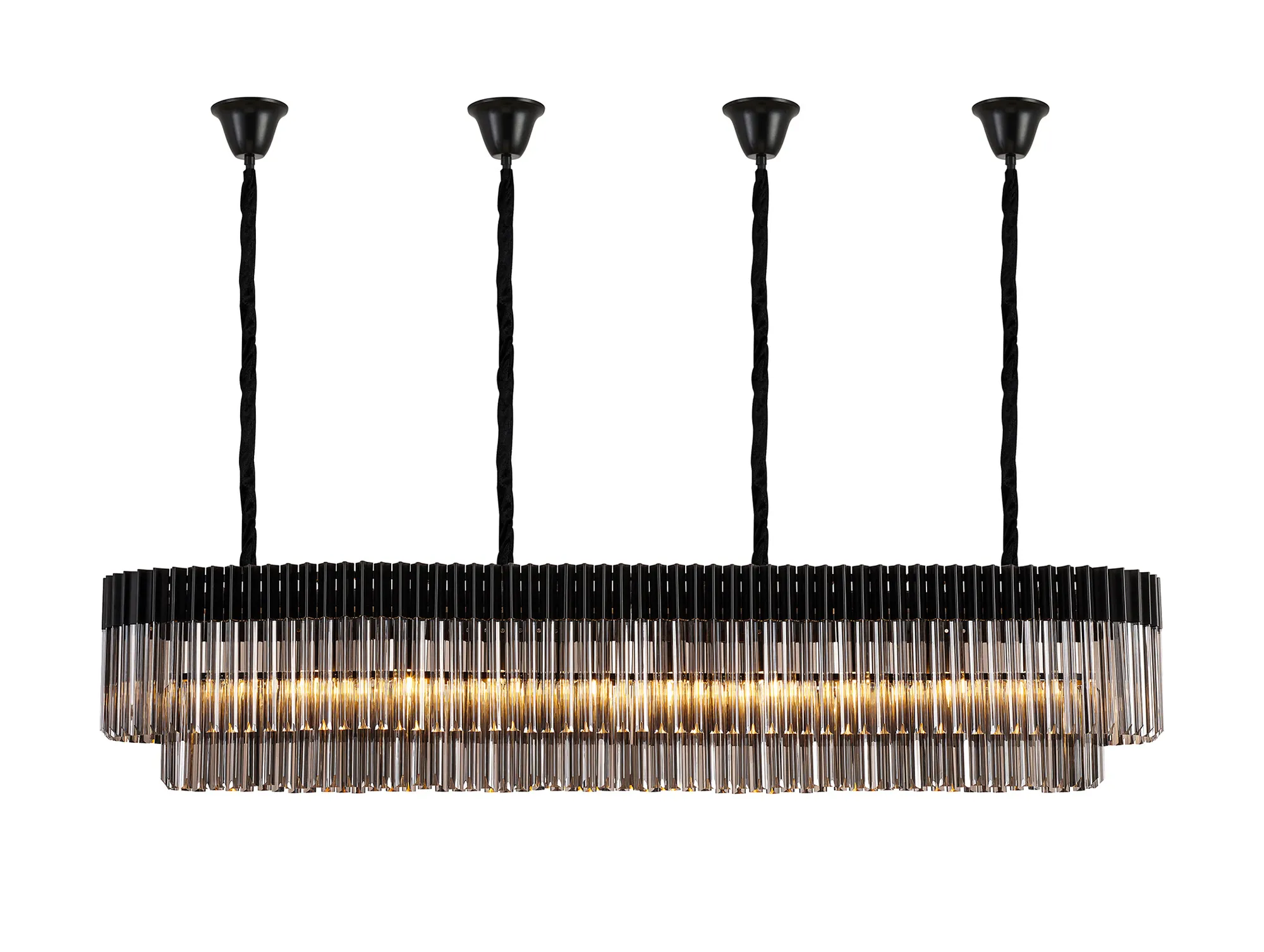 Georgia Bell Cup Linear Pendant, 9/10/ 13/16 Light E14- Matt Black/Brass/Polished Nickel - Image 26