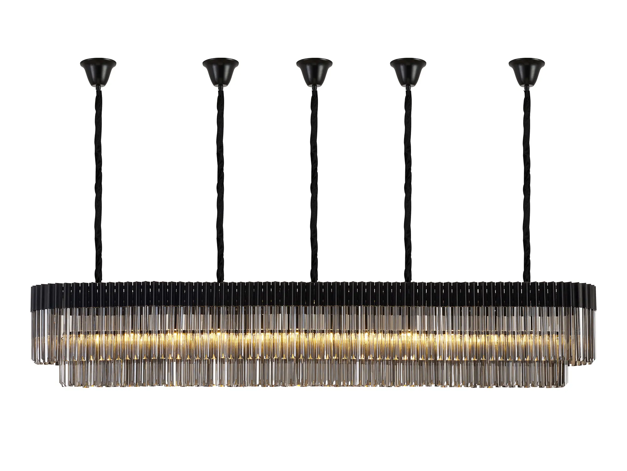 Georgia Bell Cup Linear Pendant, 9/10/ 13/16 Light E14- Matt Black/Brass/Polished Nickel - Image 27