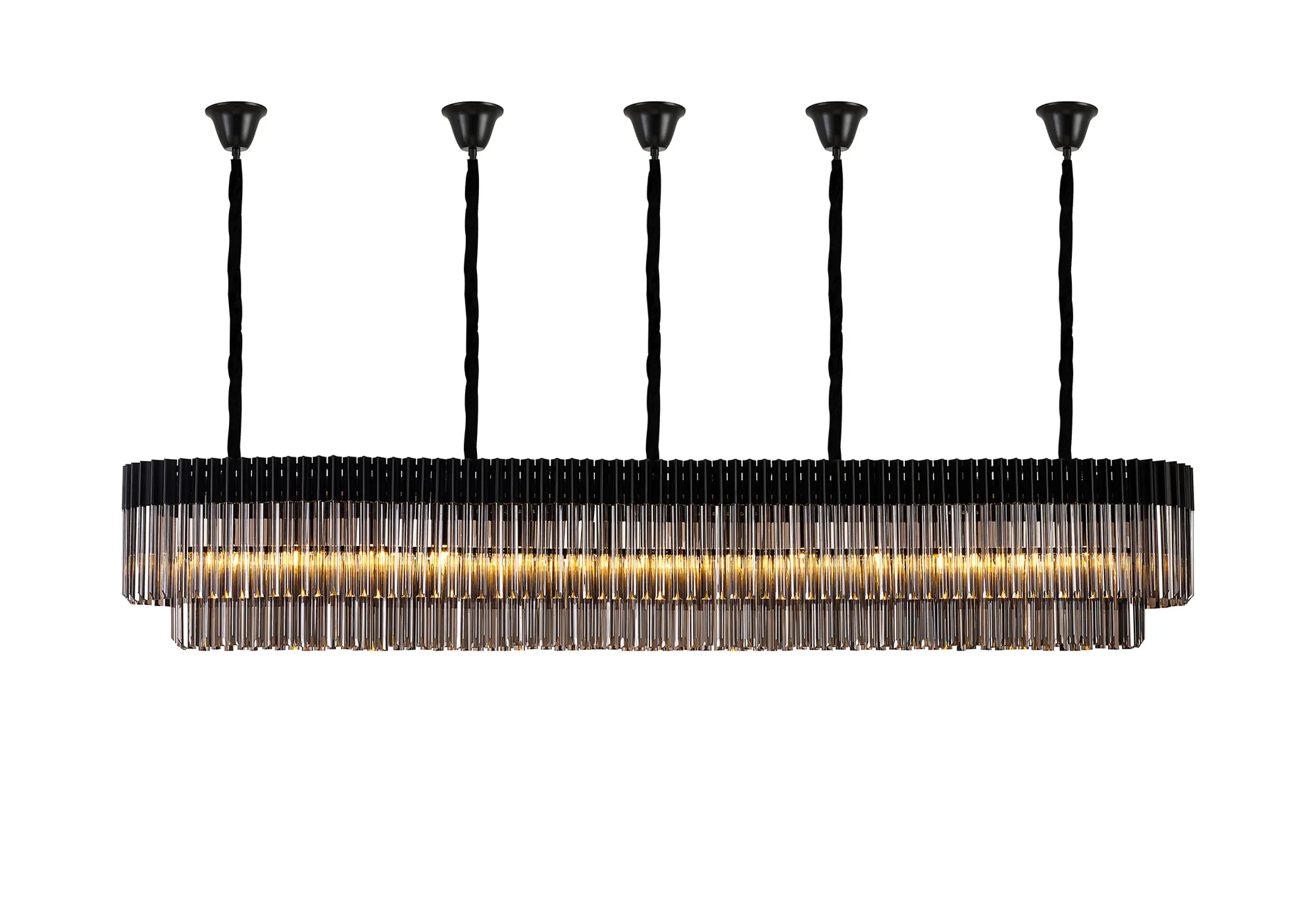 Georgia Bell Cup Linear Pendant, 9/10/ 13/16 Light E14- Matt Black/Brass/Polished Nickel - Image 28