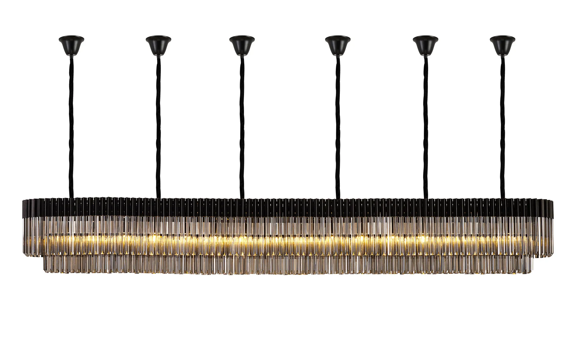 Georgia Bell Cup Linear Pendant, 9/10/ 13/16 Light E14- Matt Black/Brass/Polished Nickel - Image 29