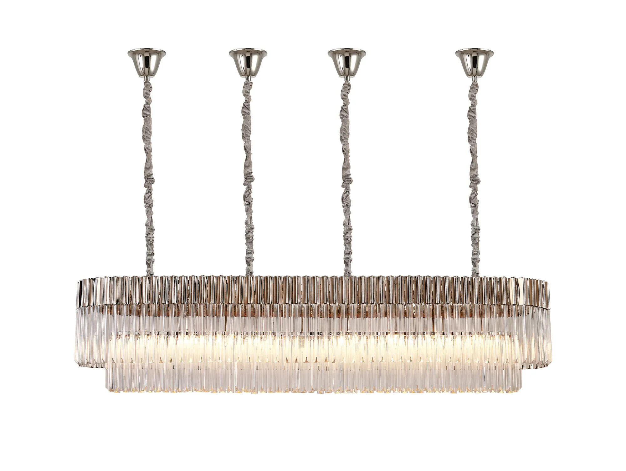 Georgia Bell Cup Linear Pendant, 9/10/ 13/16 Light E14- Matt Black/Brass/Polished Nickel - Image 30