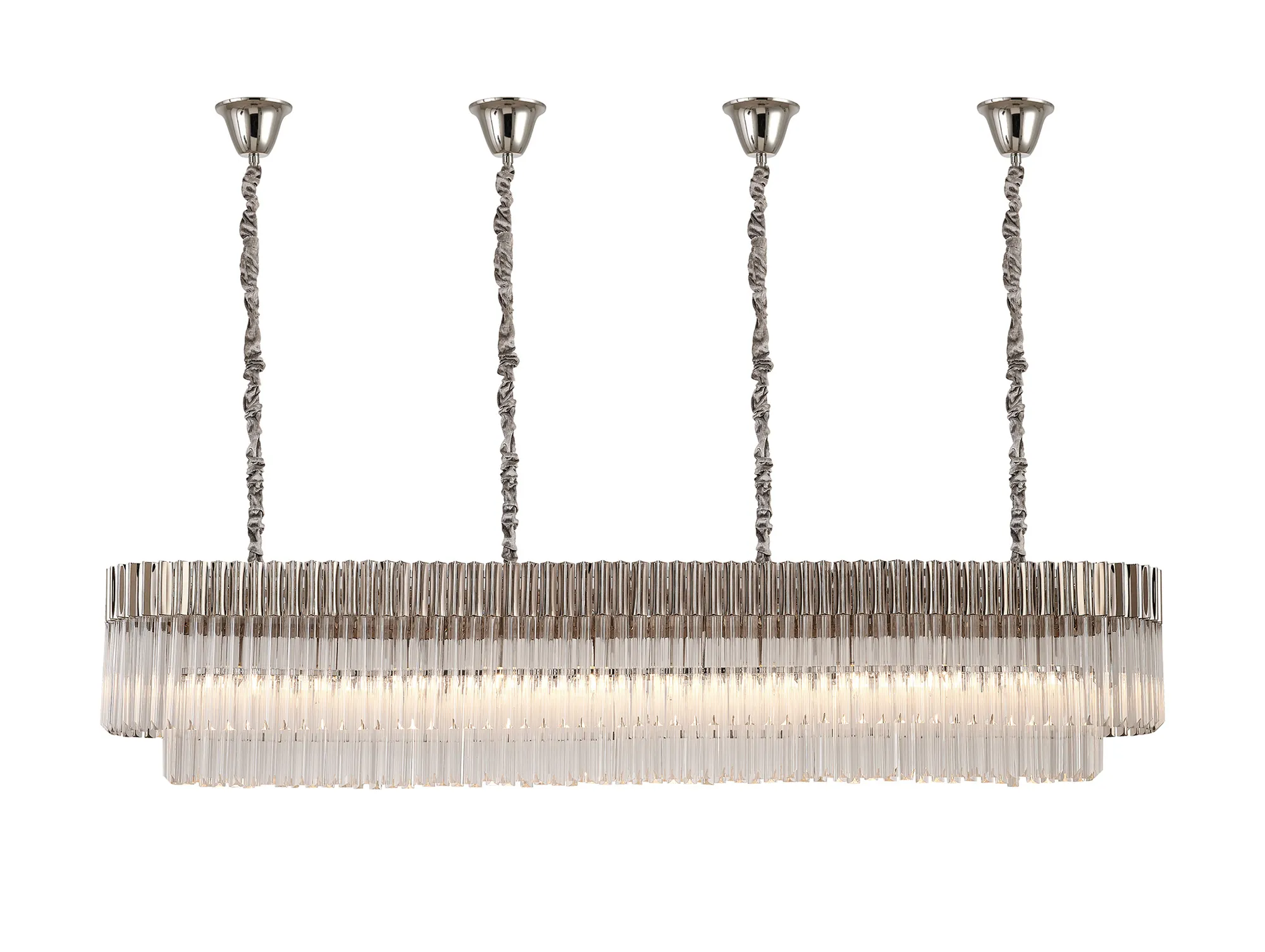 Georgia Bell Cup Linear Pendant, 9/10/ 13/16 Light E14- Matt Black/Brass/Polished Nickel - Image 31