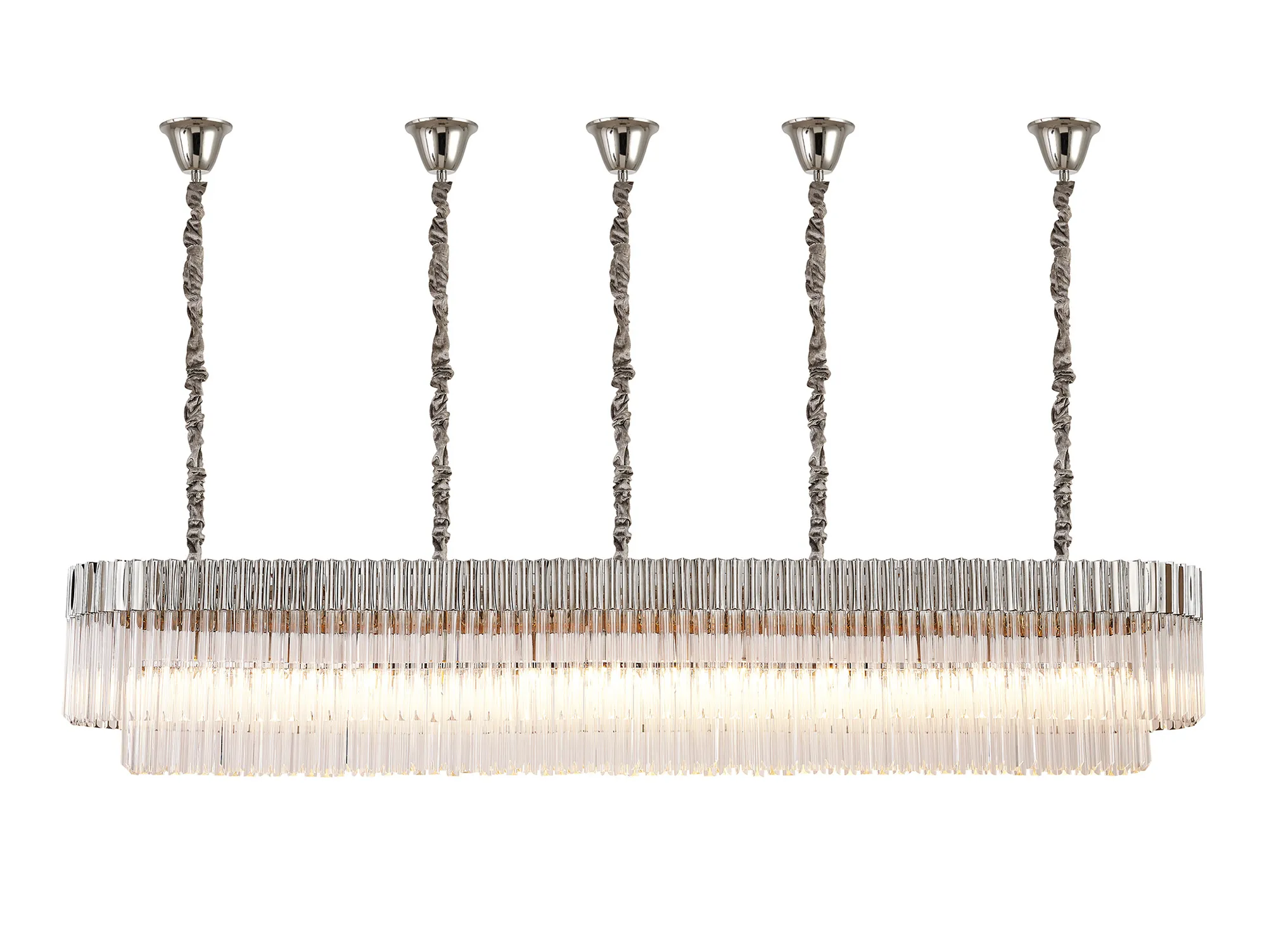 Georgia Bell Cup Linear Pendant, 9/10/ 13/16 Light E14- Matt Black/Brass/Polished Nickel - Image 32